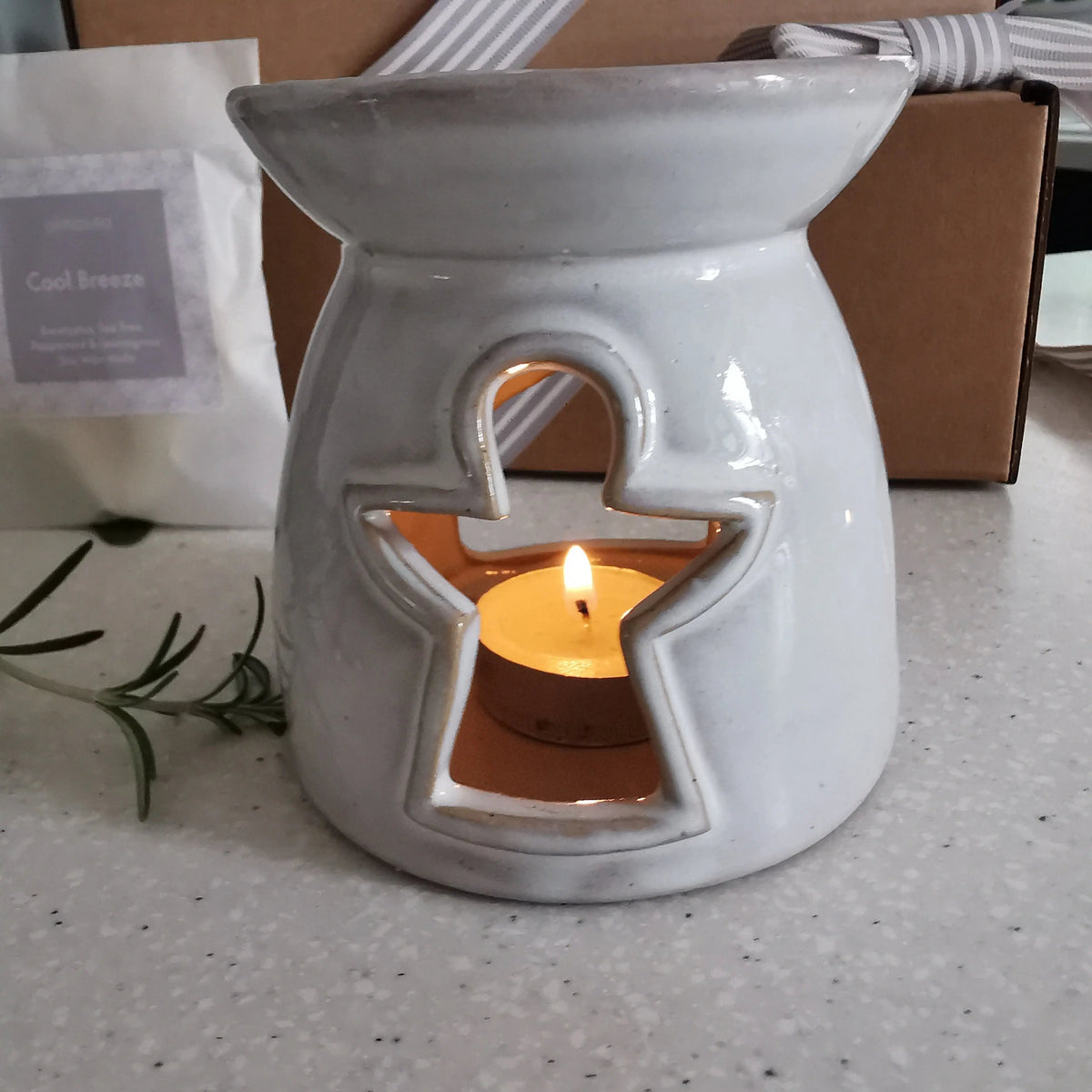 Festive Ceramic Wax Burner – Star, Tree & Angel Designs   Handcrafted Sustainable Living  Almasea
