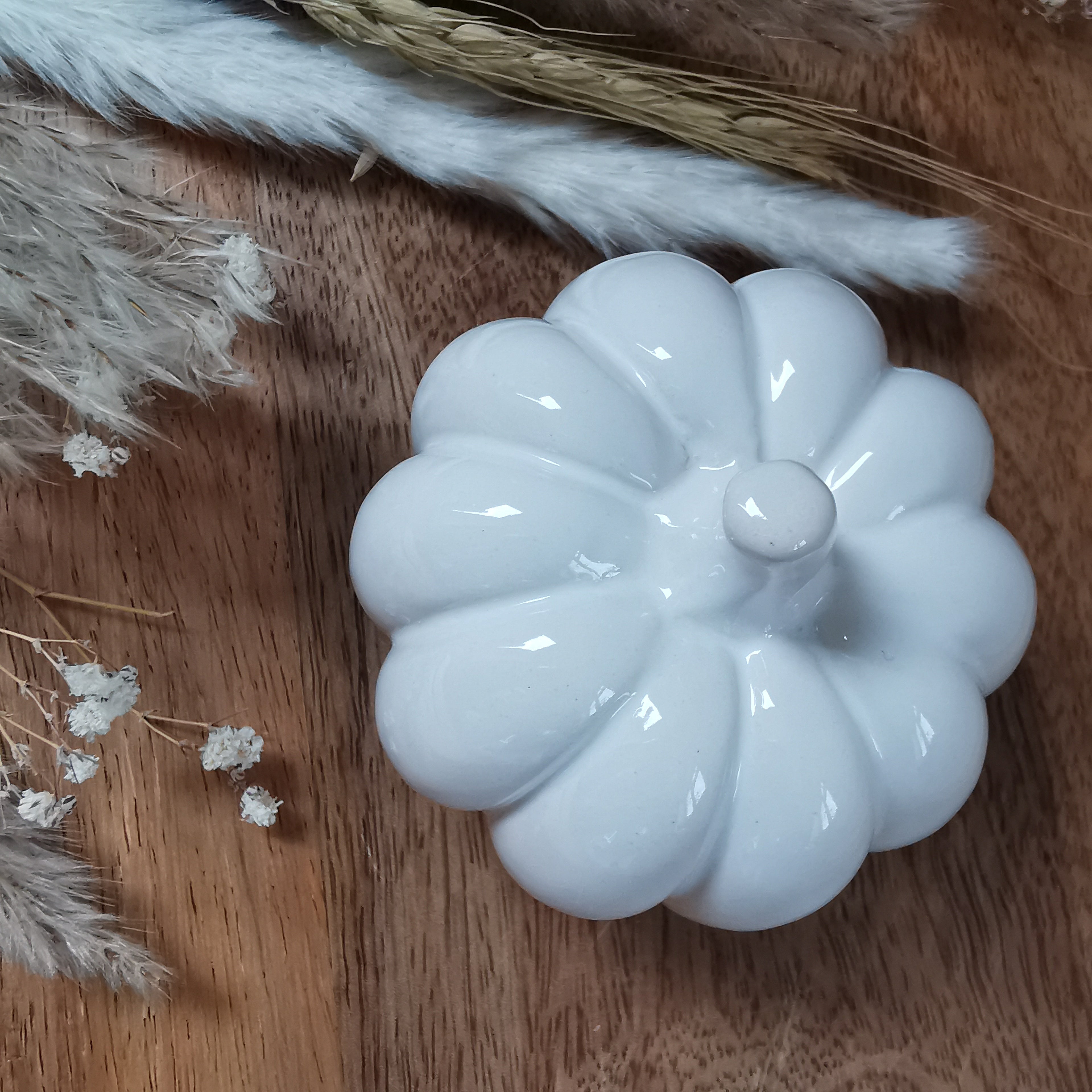 White ceramic pumpkin