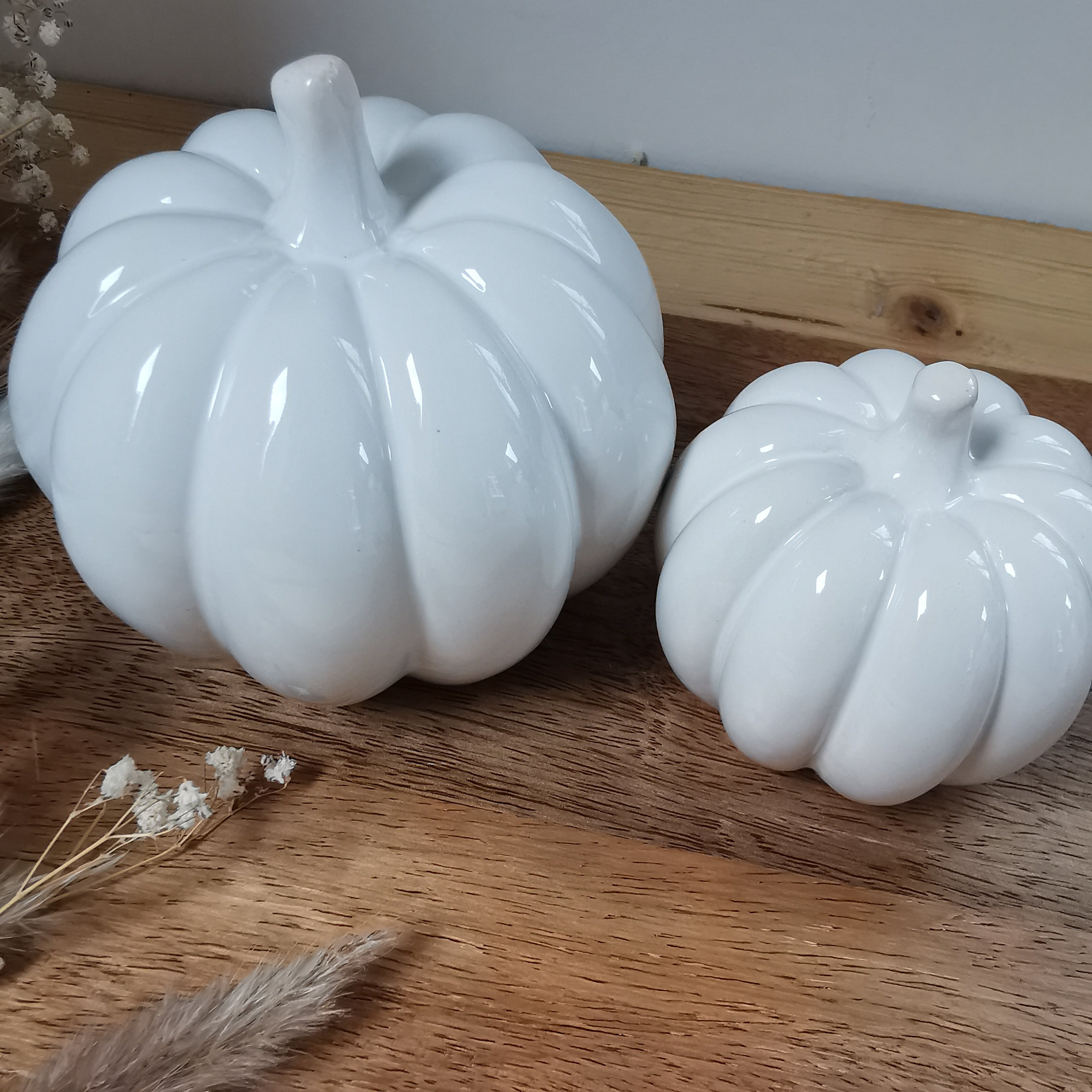 White ceramic pumpkin