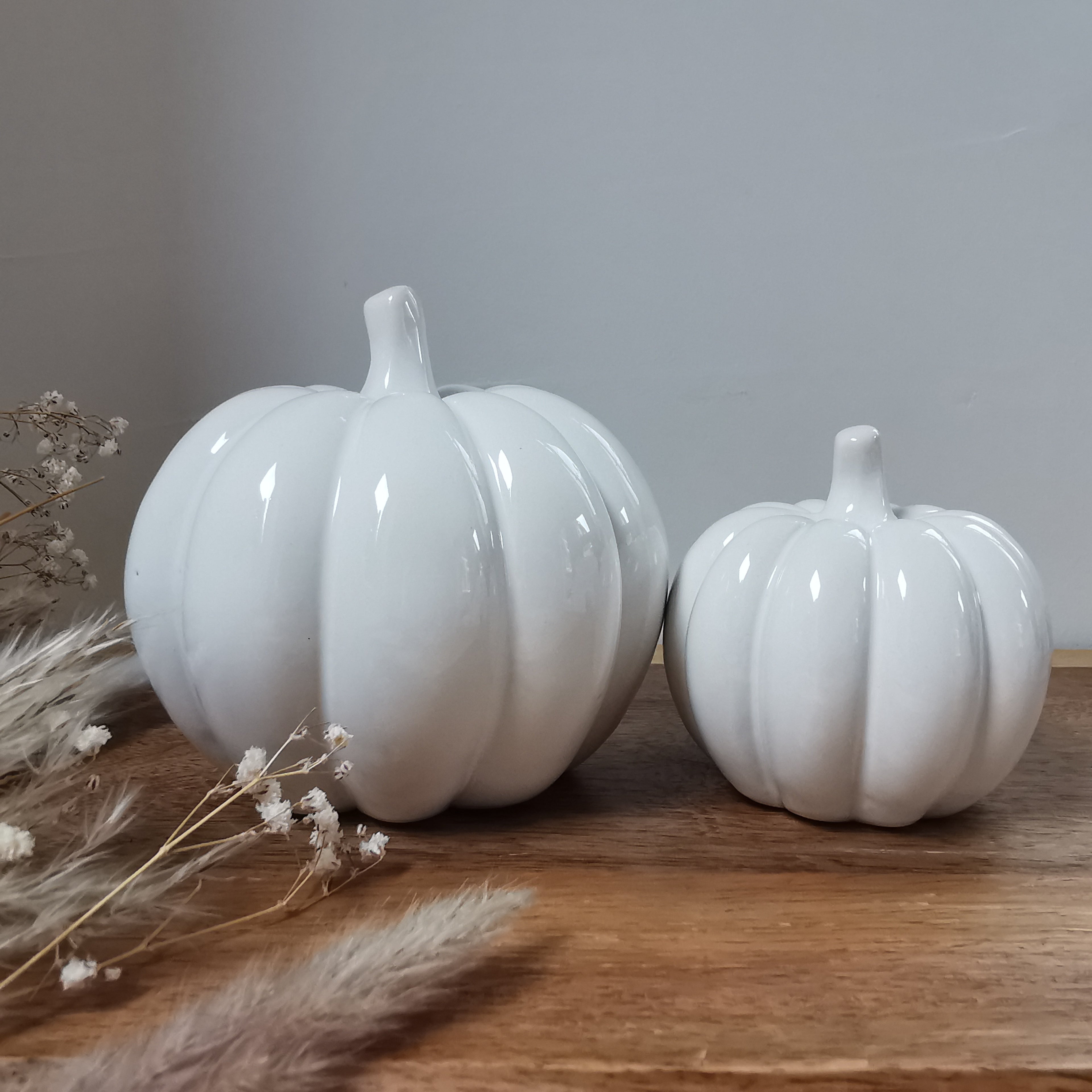 White ceramic pumpkin