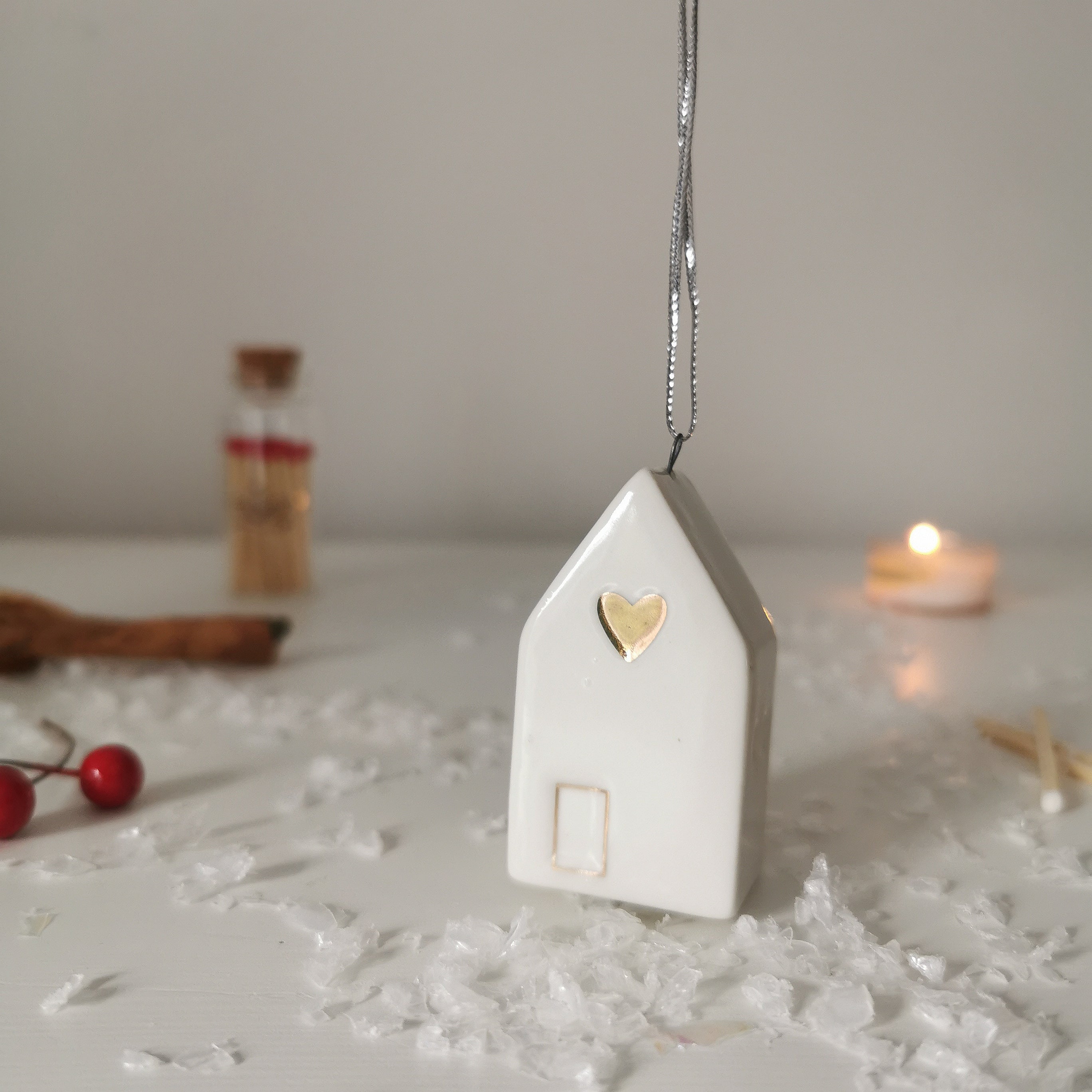 Hanging Ceramic House Decoration