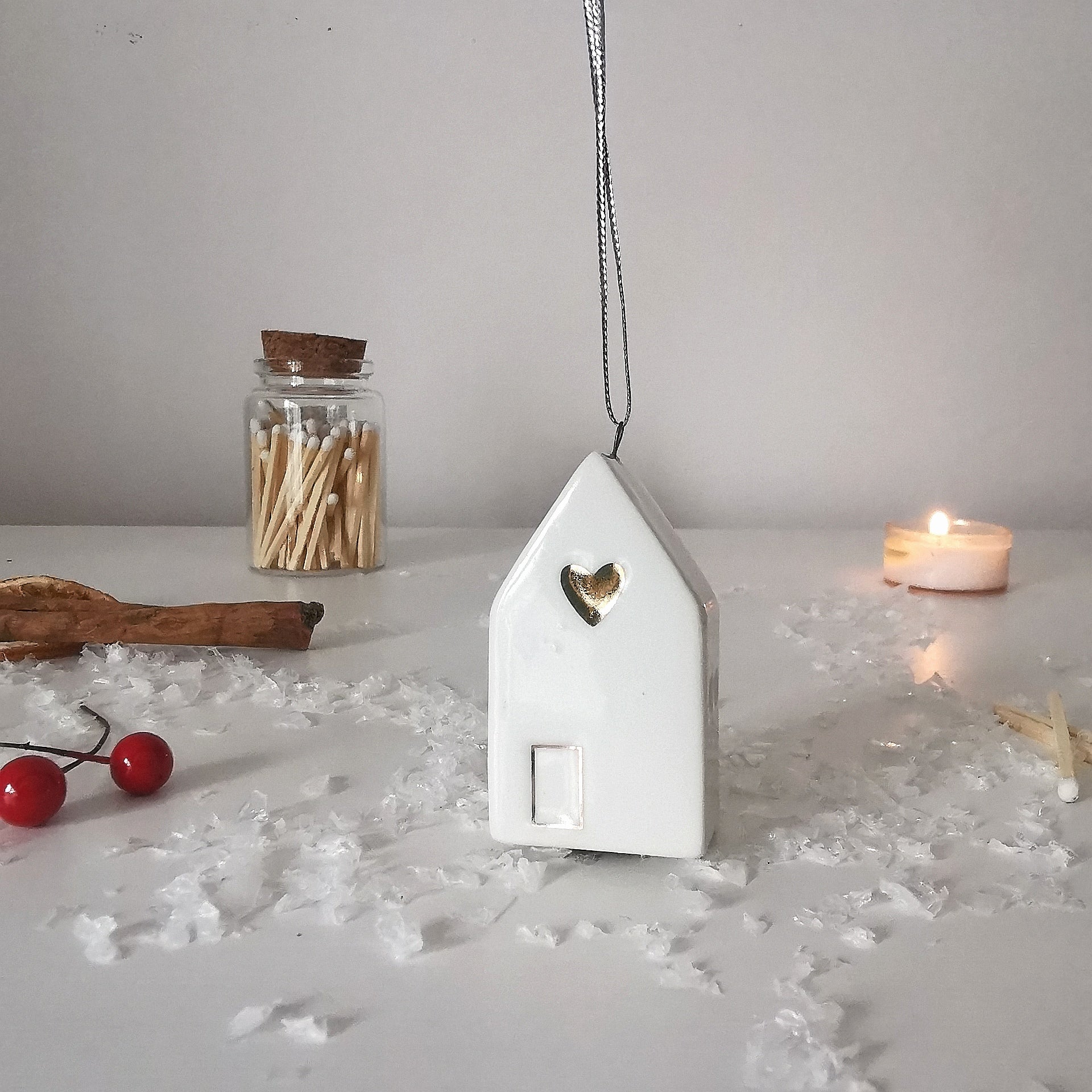 Hanging Ceramic House Decoration
