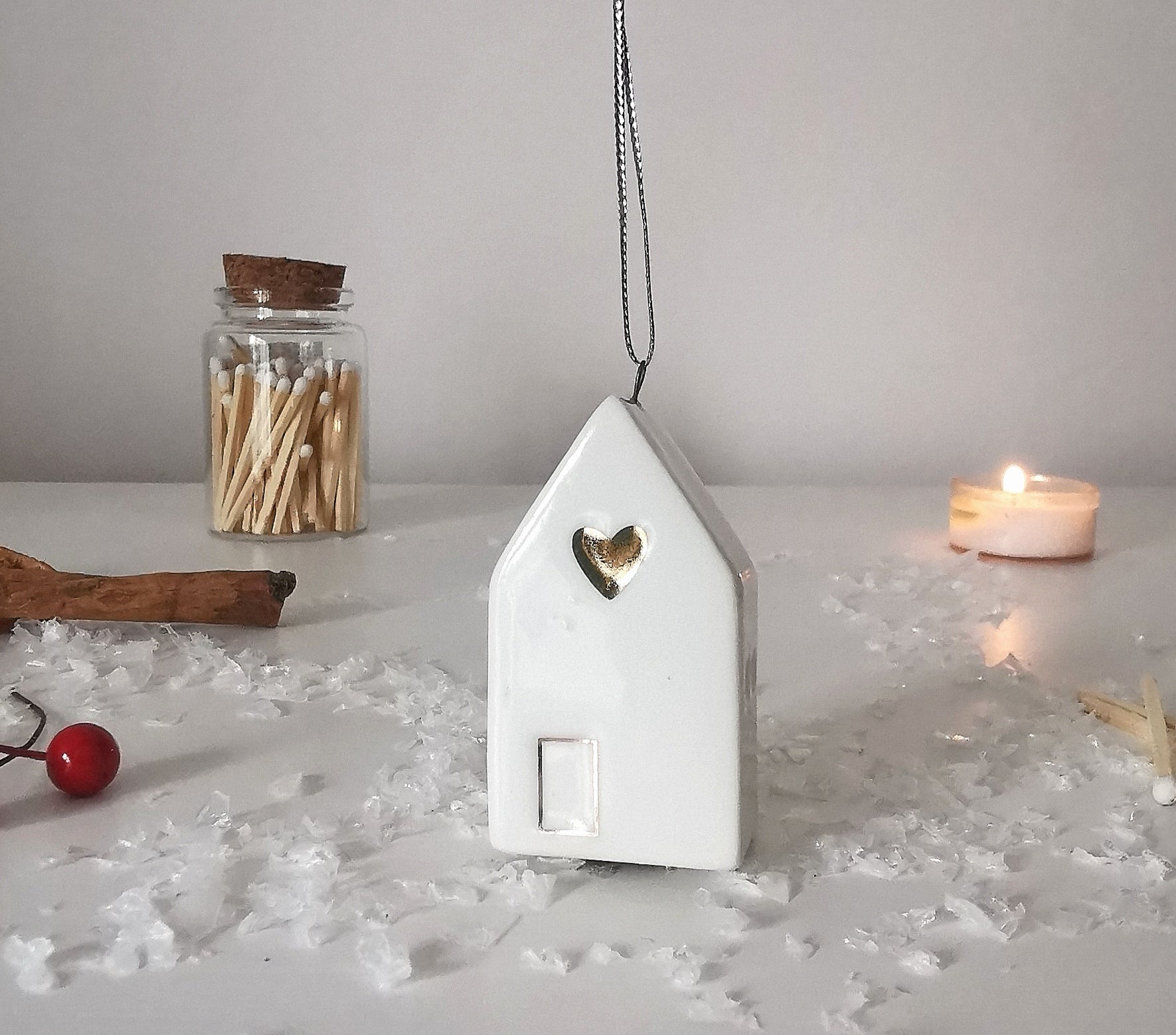 Hanging Ceramic House Decoration
