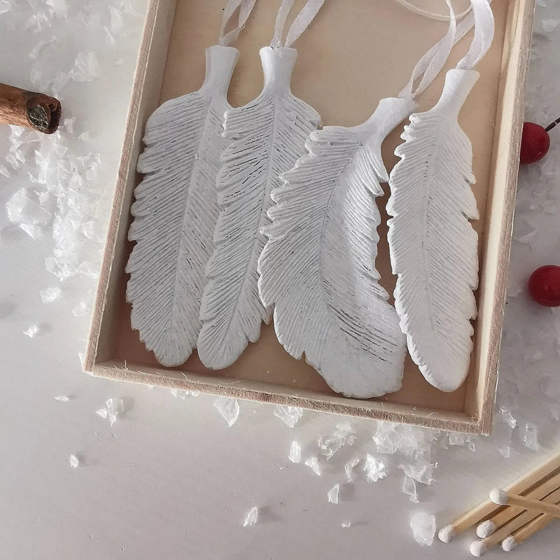 Christmas Feathers Hanging Decoration   Handcrafted Sustainable Living  Almasea