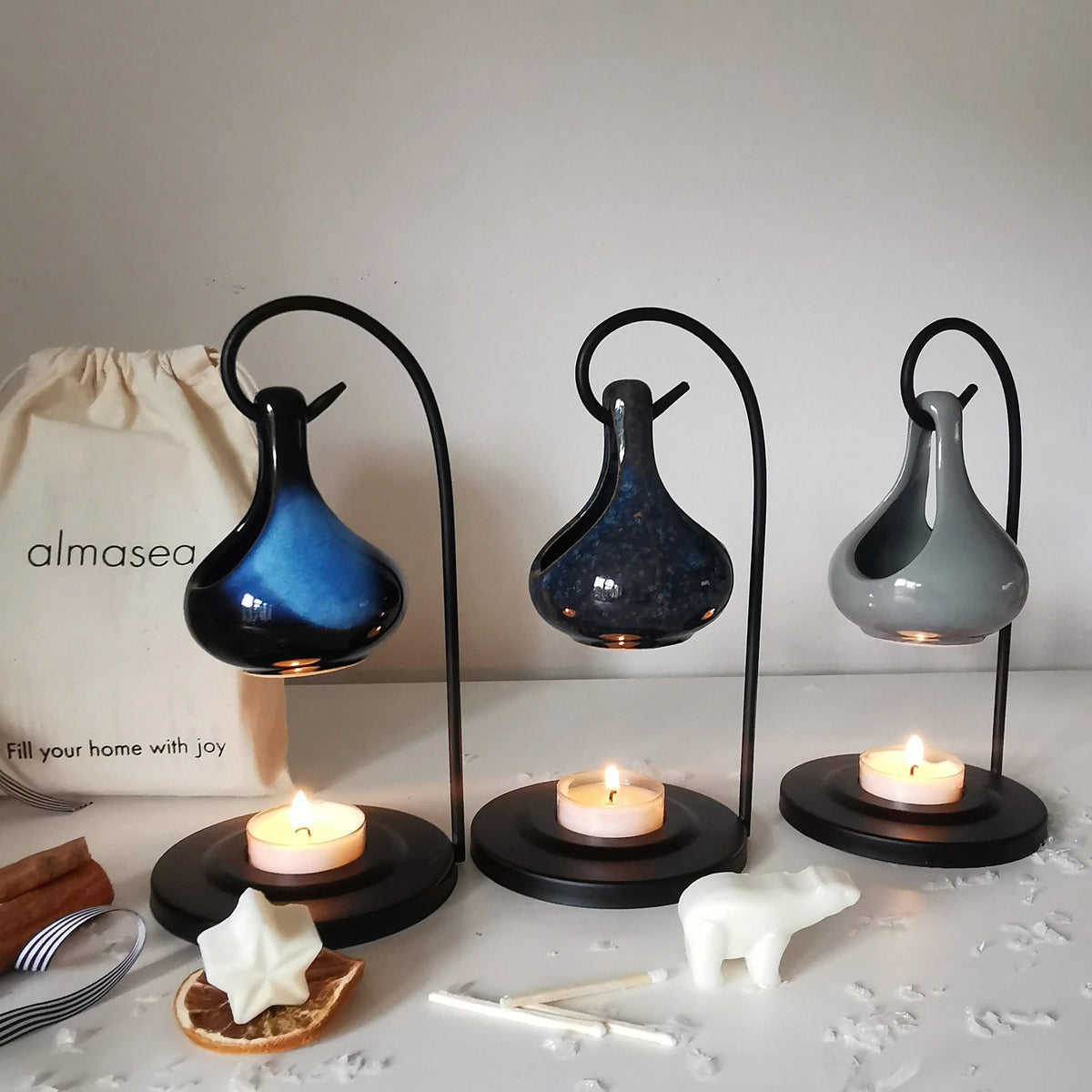 Hanging Tart Burner with Stand – Teardrop Wax Burner   Handcrafted Sustainable Living  Almasea