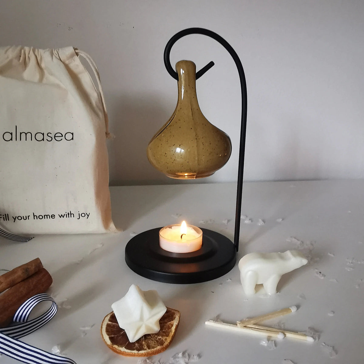 Hanging Tart Burner with Stand – Teardrop Wax Burner   Handcrafted Sustainable Living  Almasea