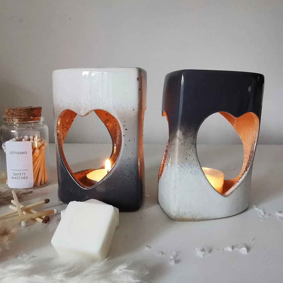 Heart Wax Burner   Handcrafted Sustainable Living  Almasea