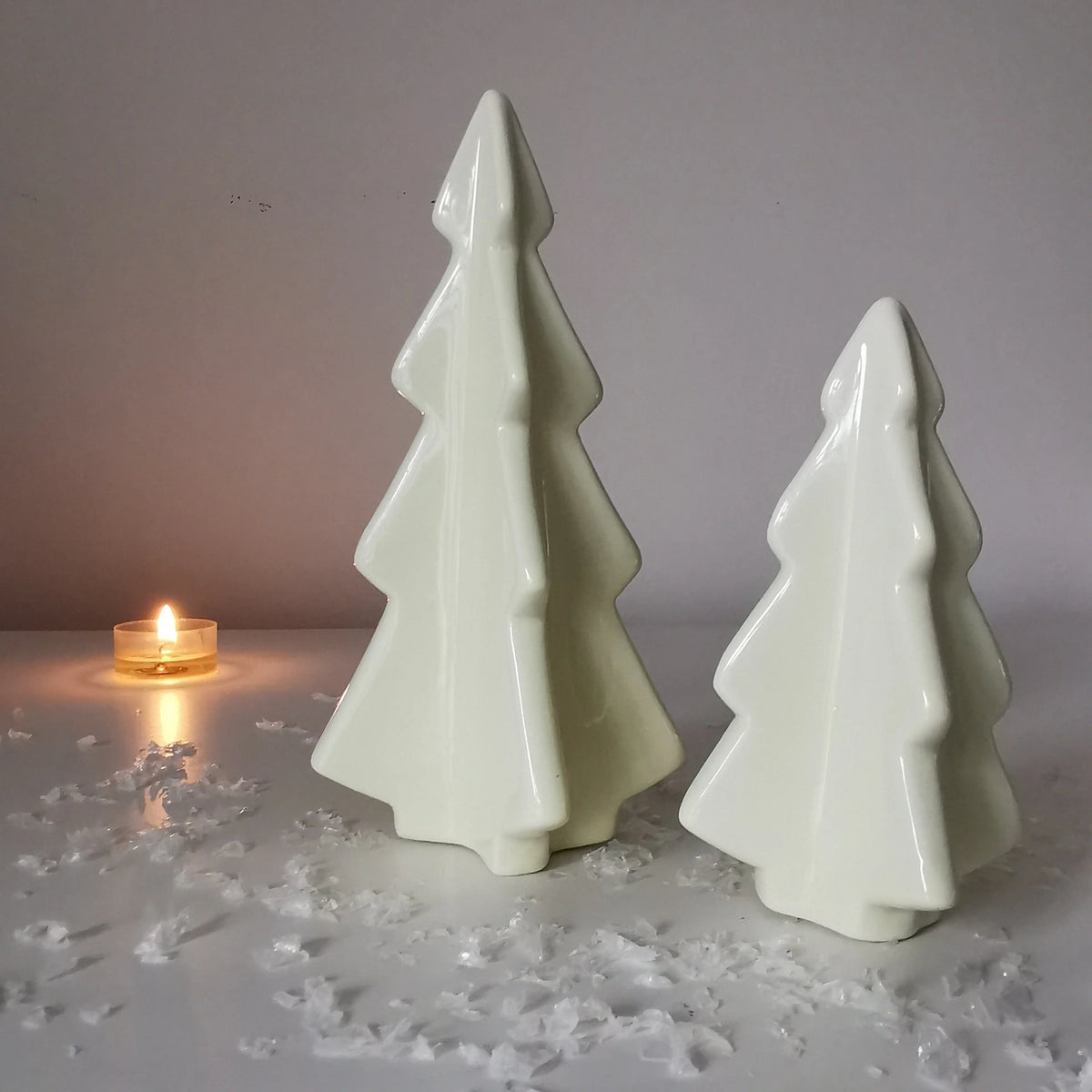 Glossy 3D Natural Ceramic Trees Christmas Decoration, photo 4 of 11