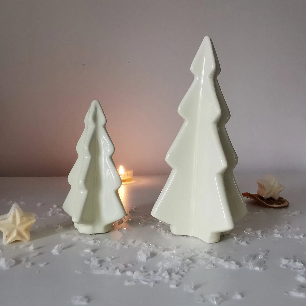 Glossy 3D Natural Ceramic Trees Christmas Decoration, photo 2 of 11