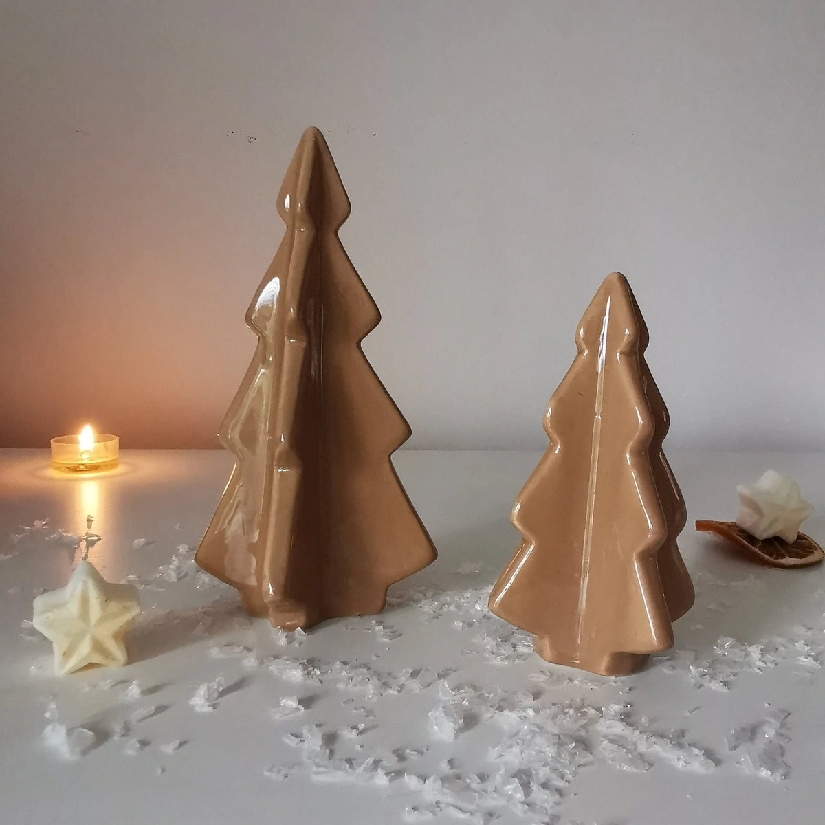 Glossy 3D Natural Ceramic Trees Christmas Decoration, photo 6 of 11