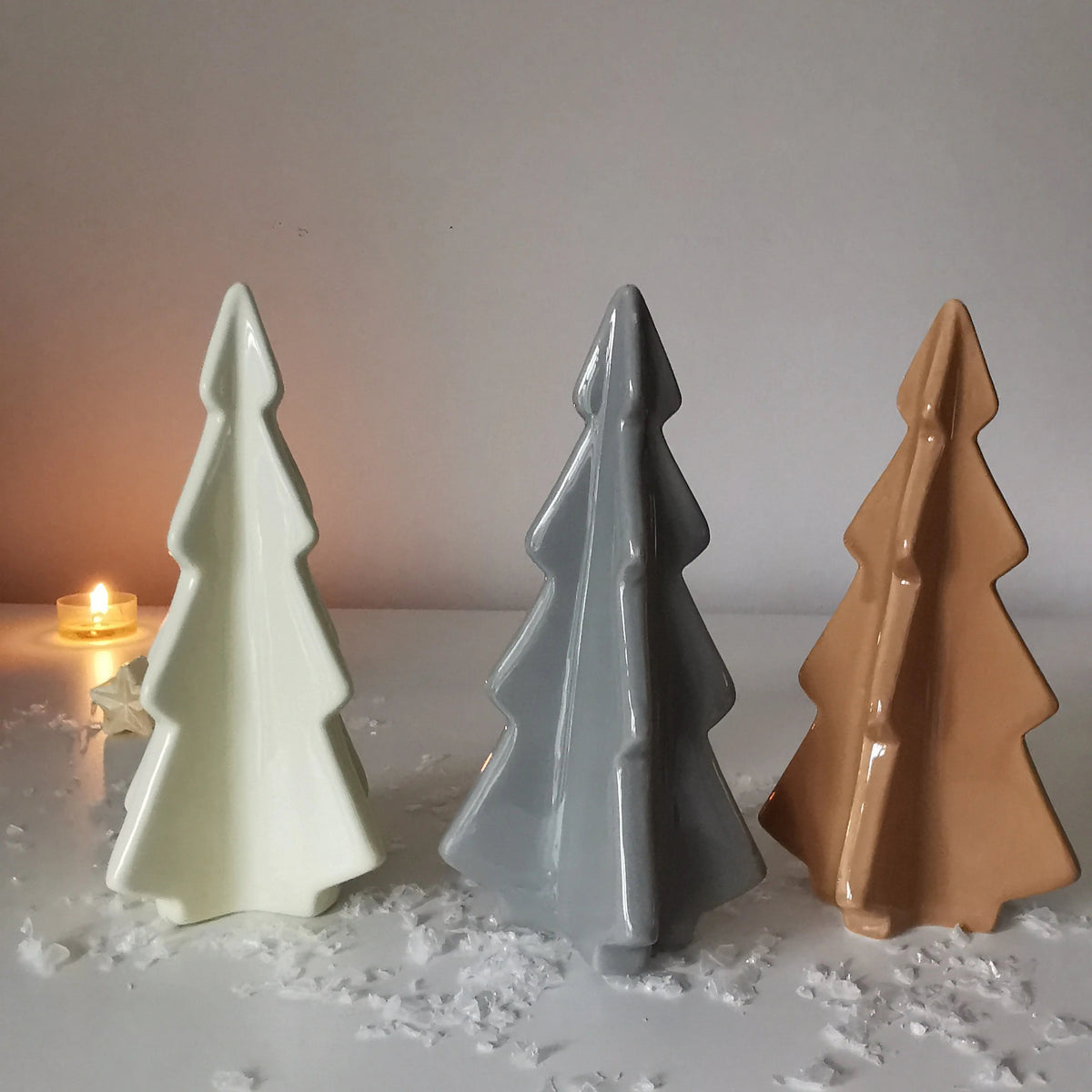 Glossy 3D Natural Ceramic Trees Christmas Decoration, photo 11 of 11
