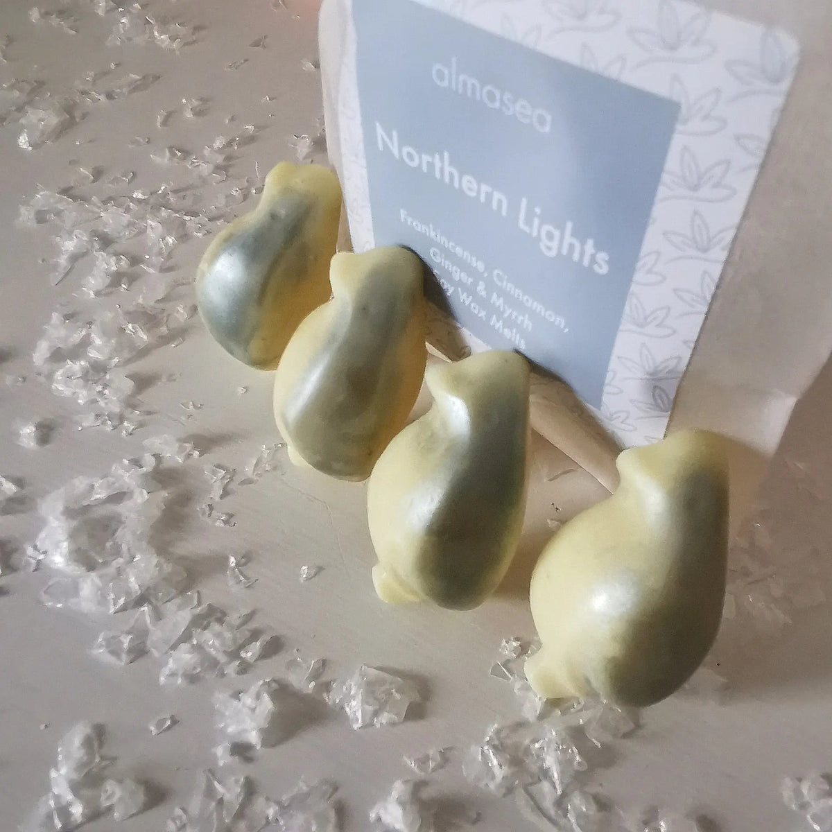 Northern Lights Penguin Festive Wax Melts | Frankincense, Cinnamon, Ginger & Myrrh   Handcrafted Sustainable Living  almasea