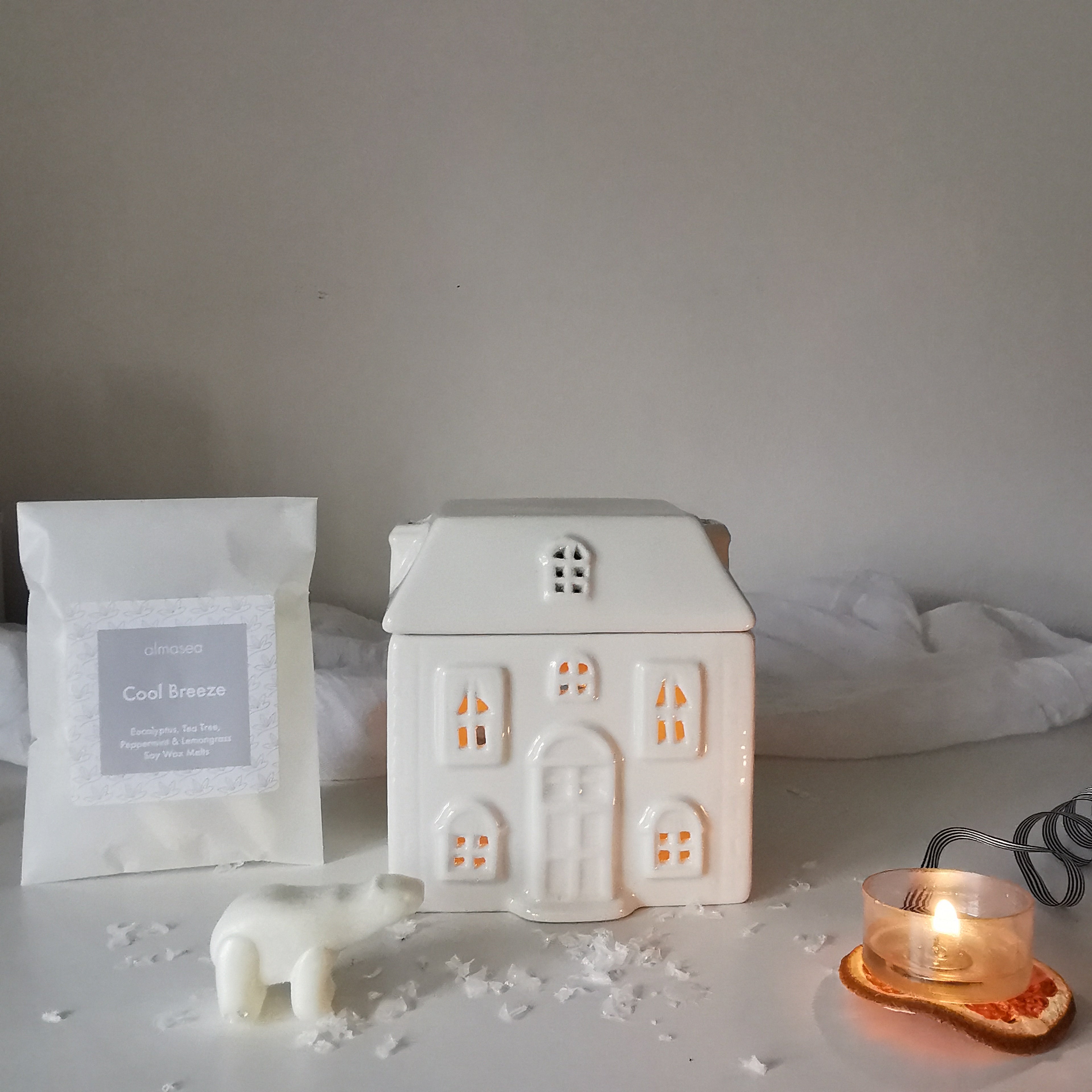 White House Ceramic Wax Burner