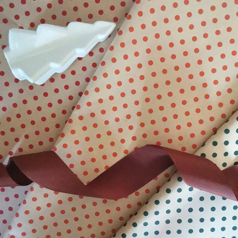 Red Polka Dot Wrapping Paper Sheets   Handcrafted Sustainable Living  Almasea