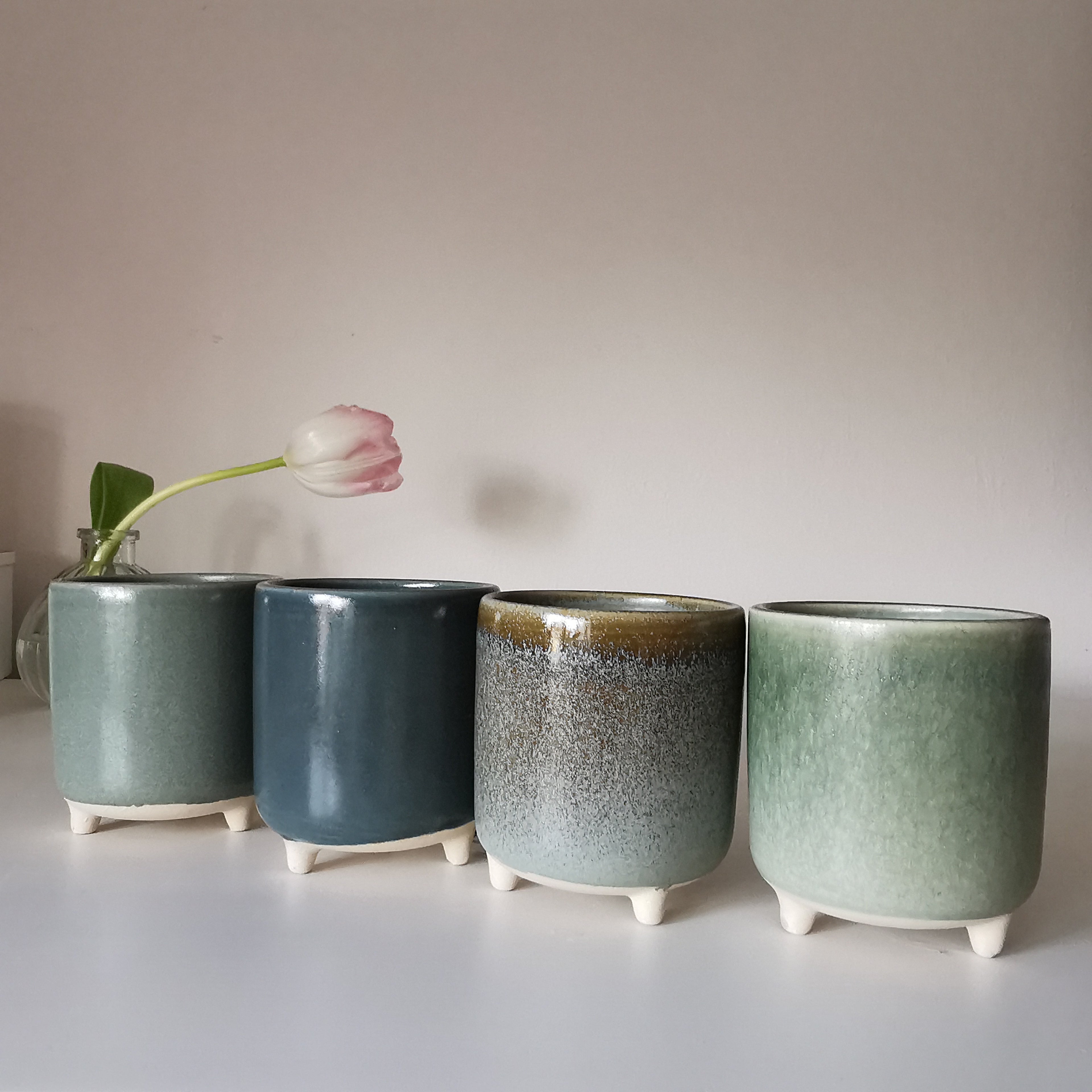 Small Green Plant Pots
