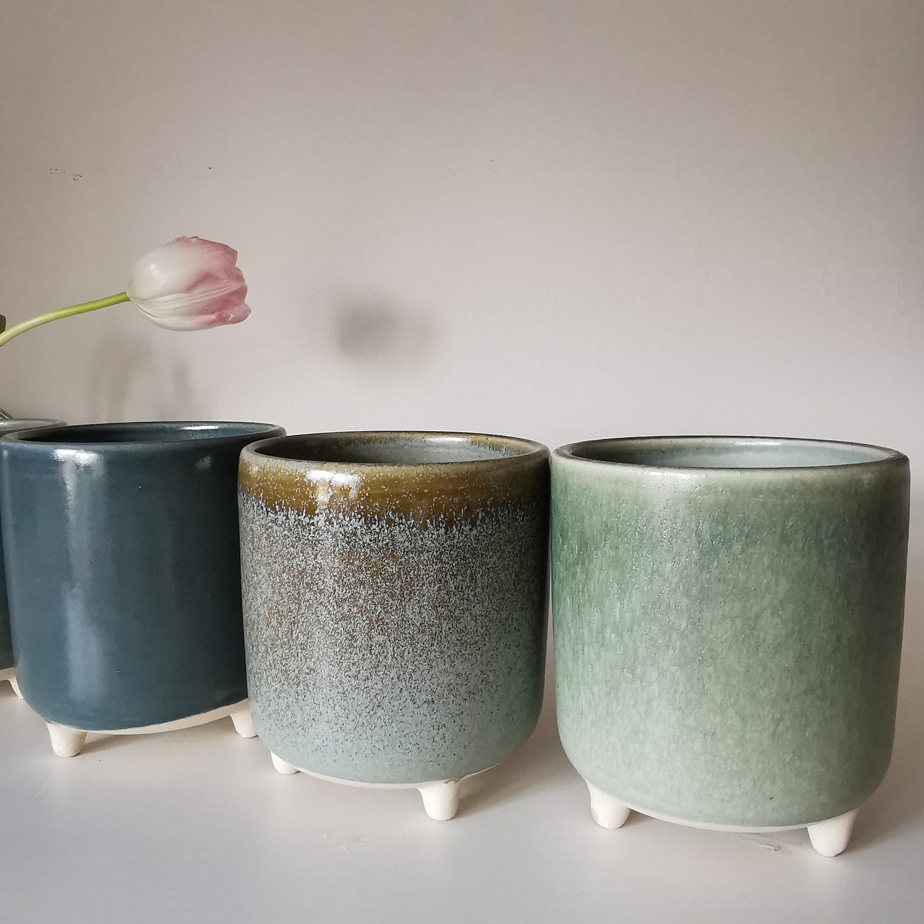 Small Green Plant Pots