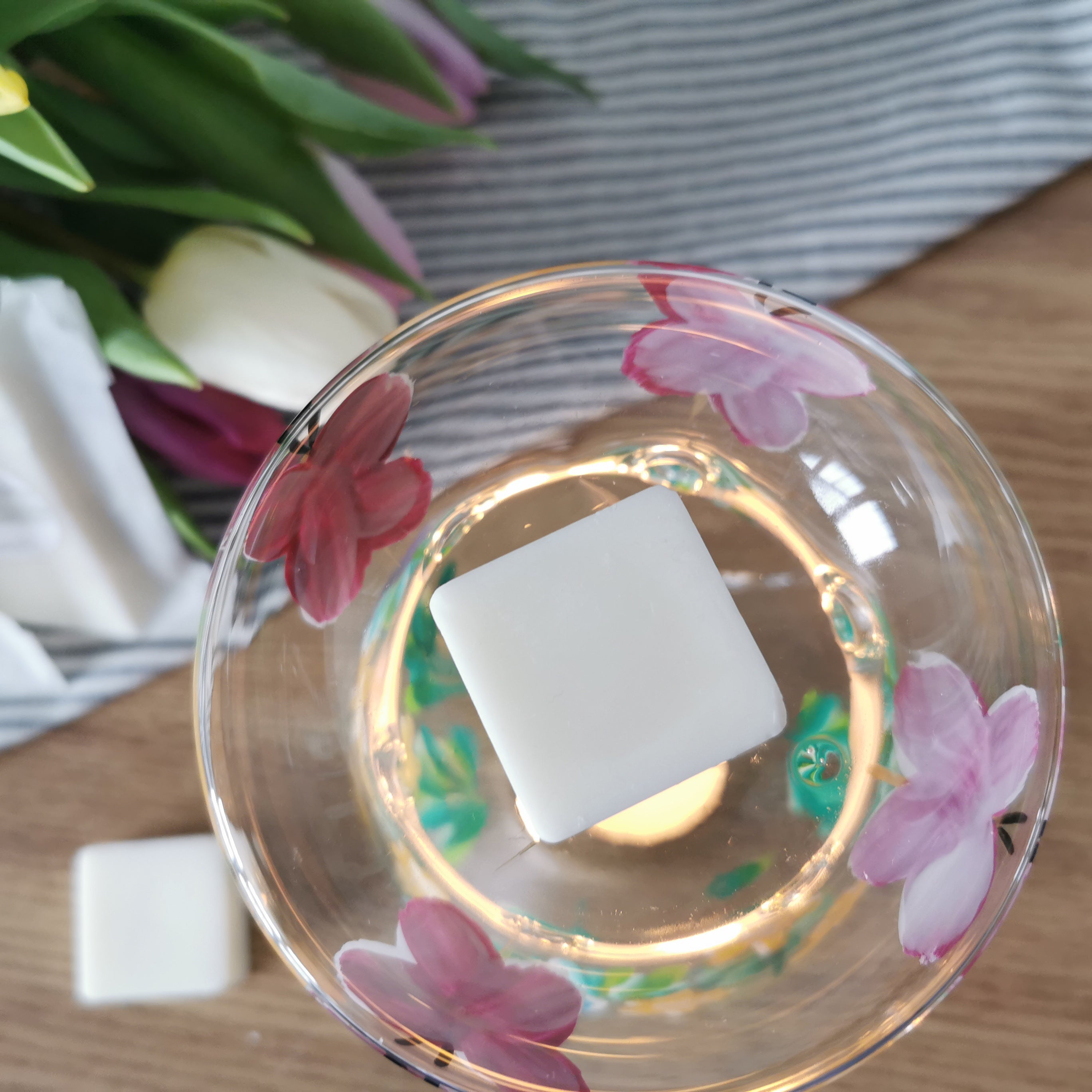 Floral Glass Wax Burner