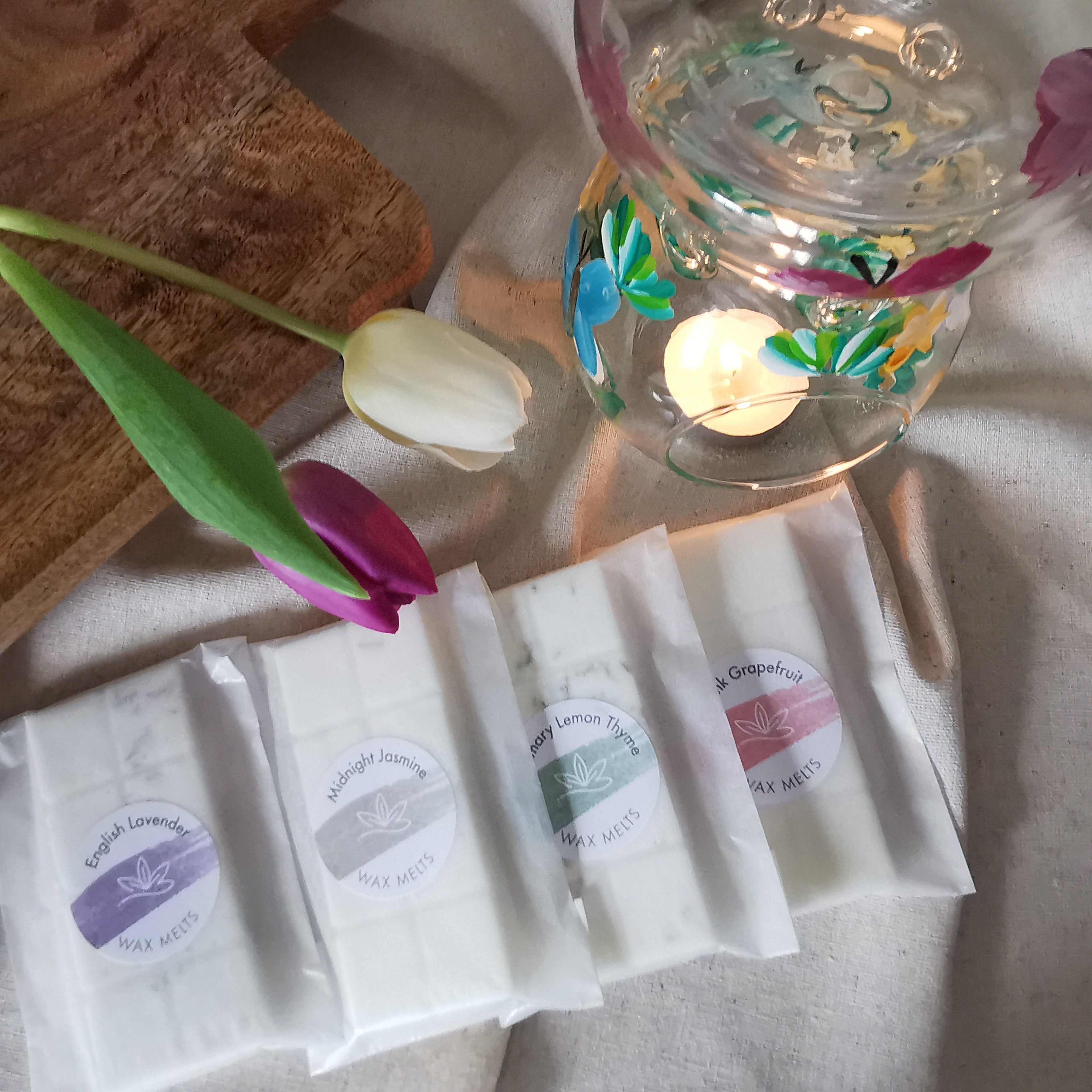 Floral Glass Wax Burner