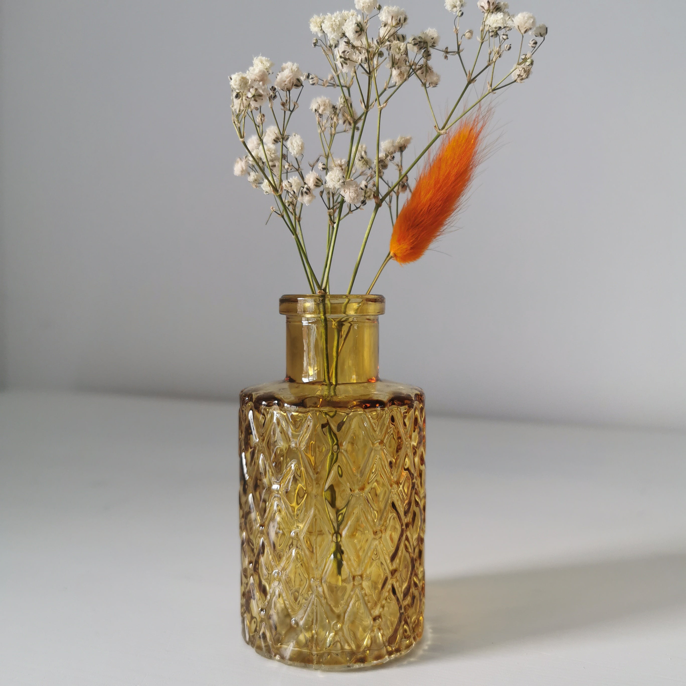 Geometric textured mini bottle vase