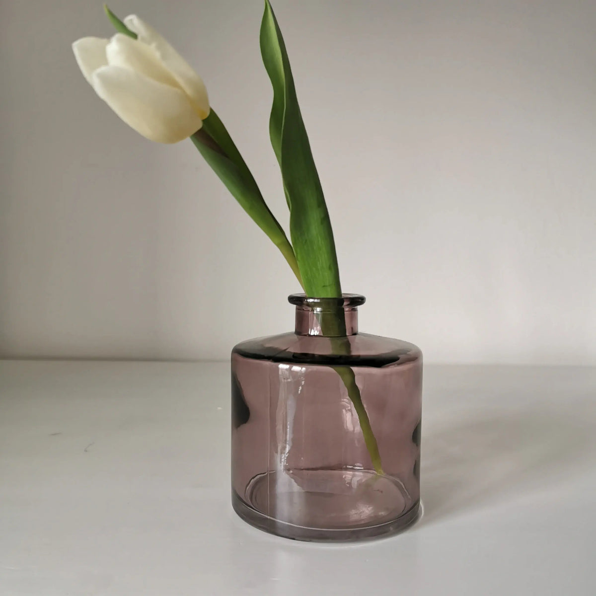Apothecary Short Glass Vase UK – Coloured Bottle Vase   Handcrafted Sustainable Living  Almasea