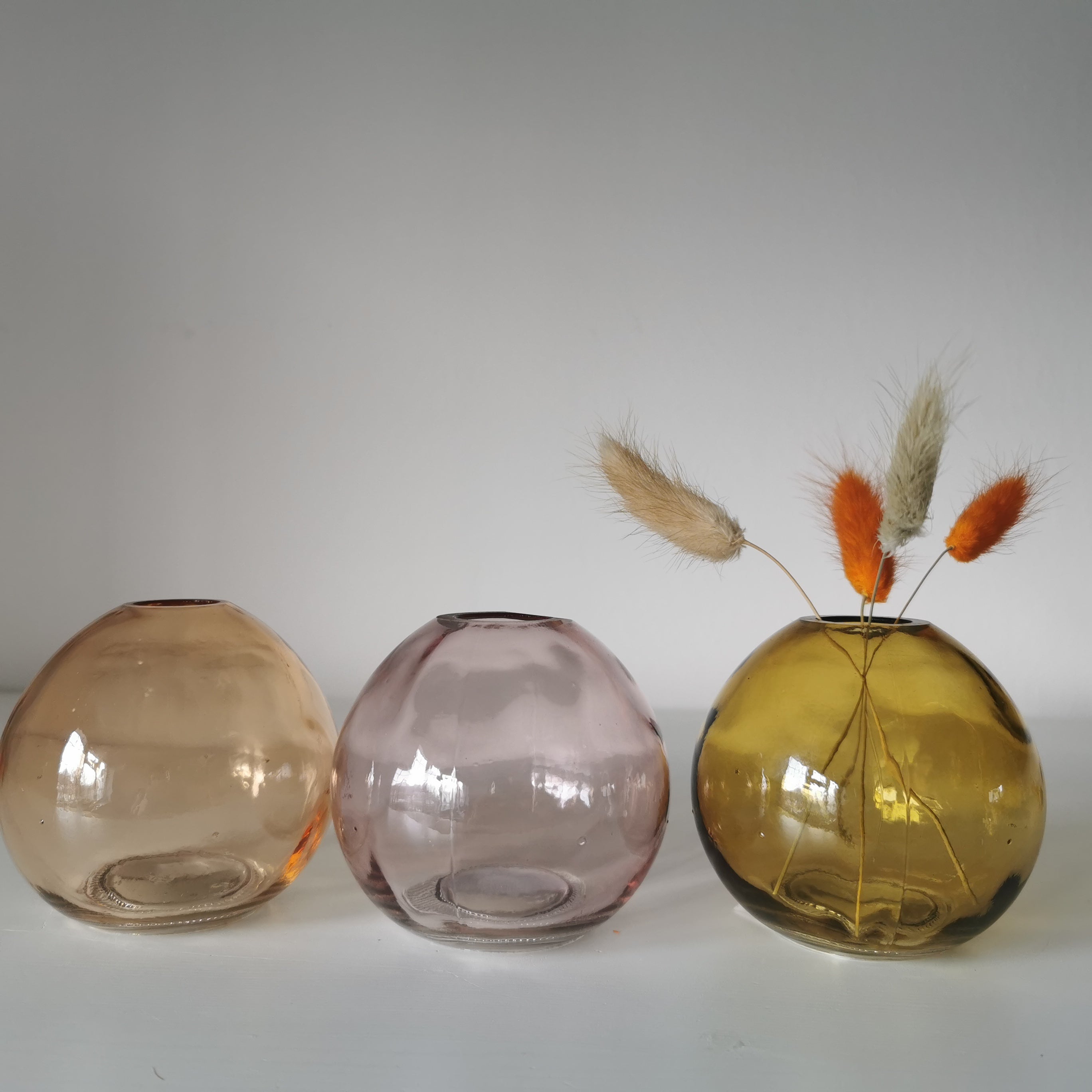 Round Globe Shaped Glass Vase 8cm