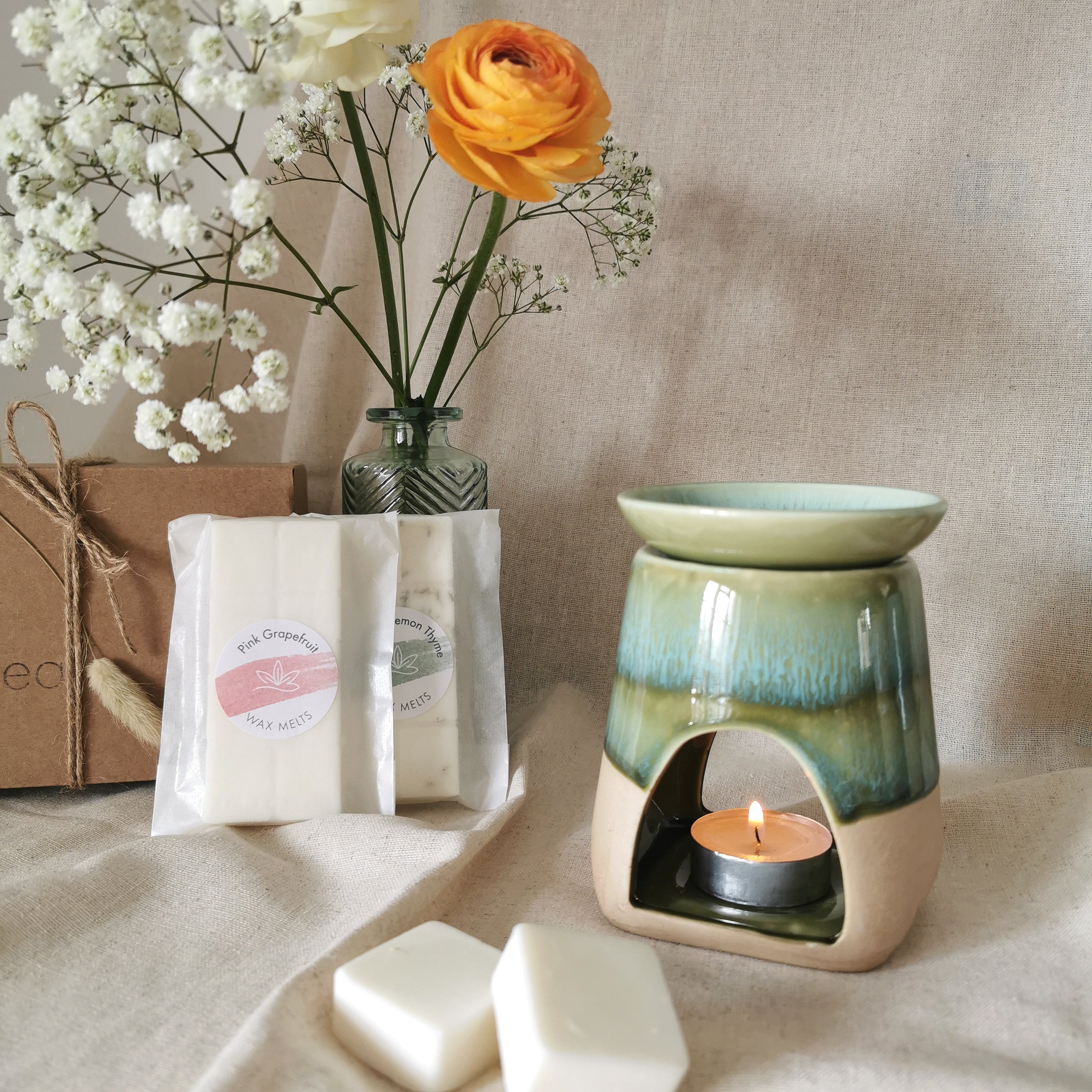 Reactive Glaze Wax Burner Rustic Warmer
