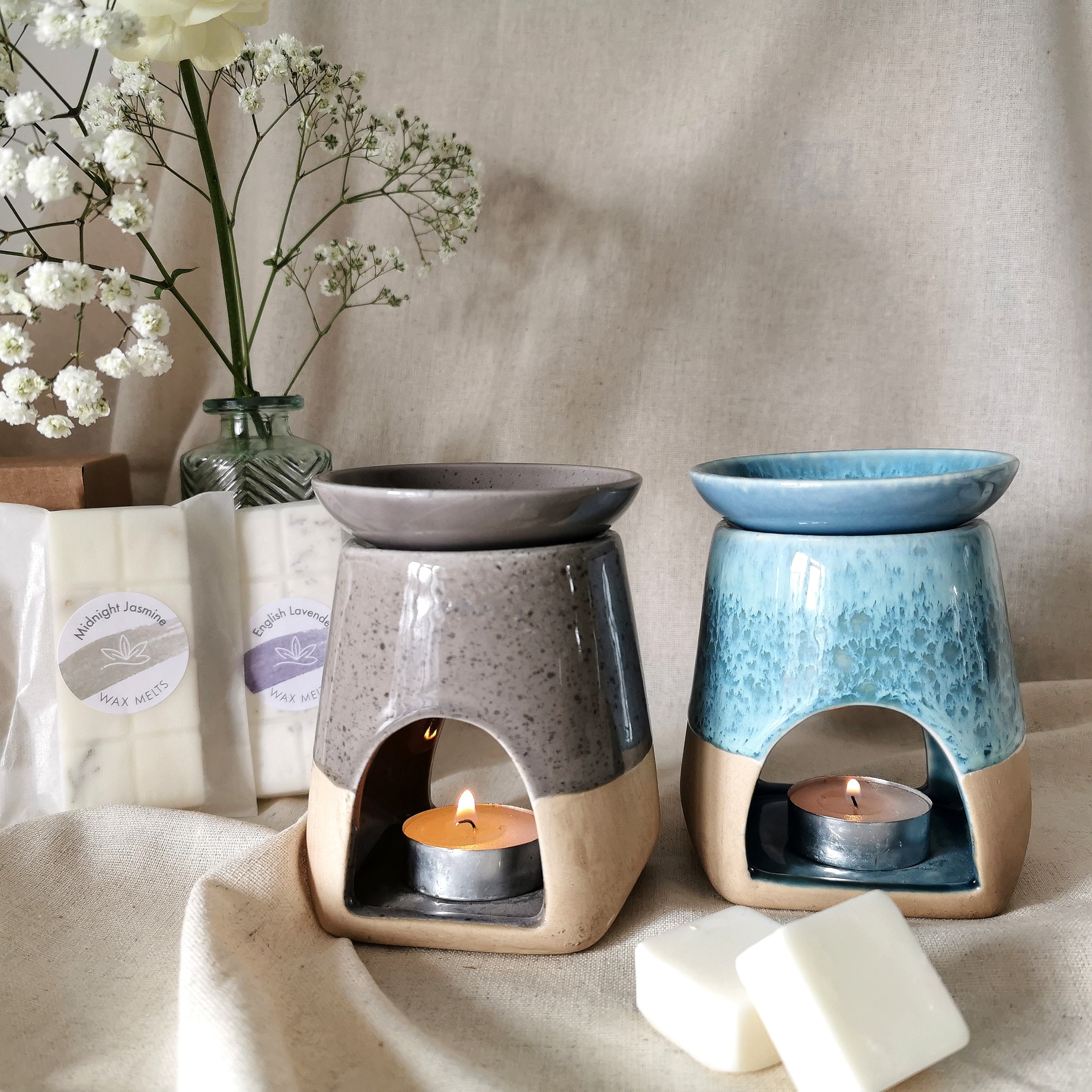 Reactive Glaze Wax Burner Rustic Warmer