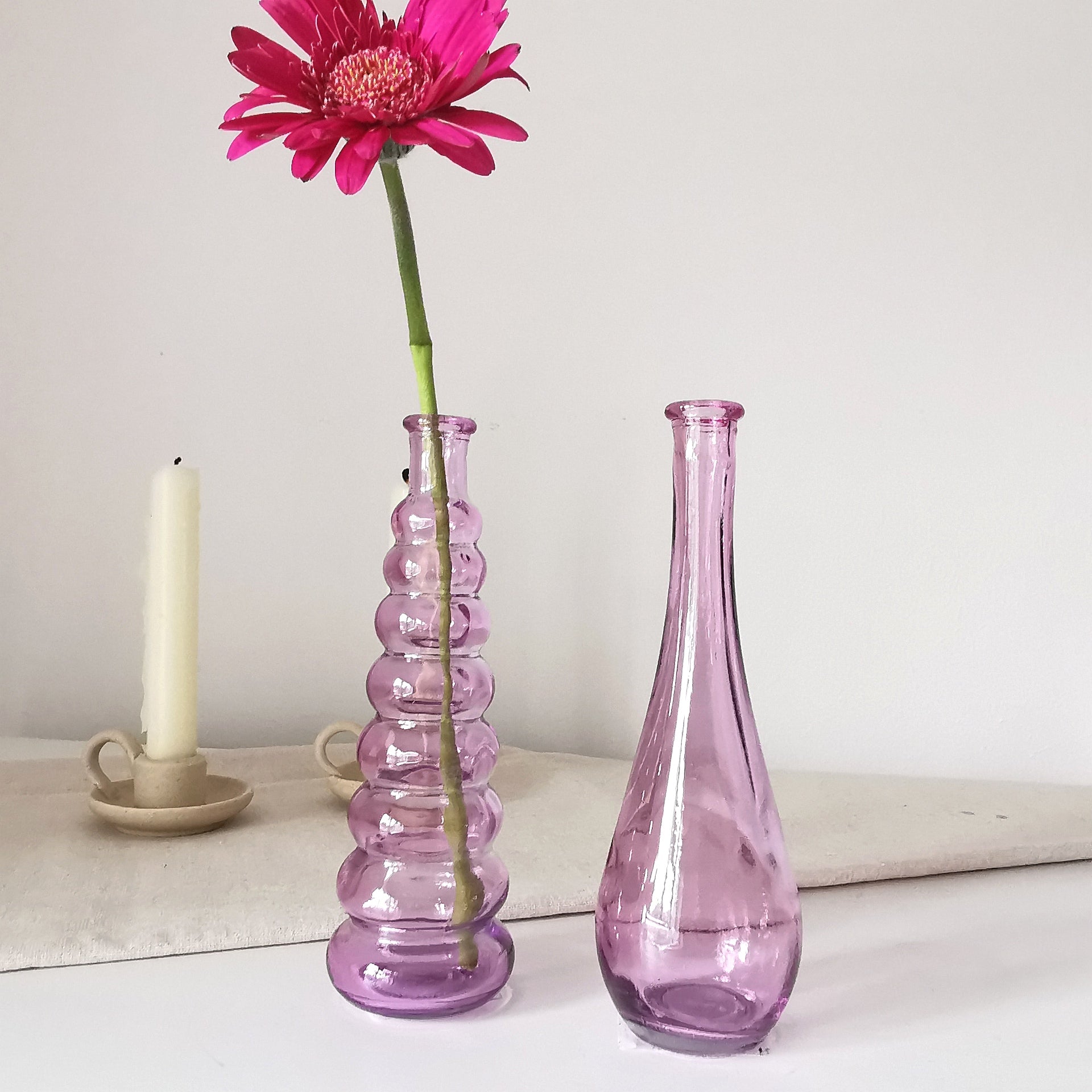 Tall Silhouette  Glass Vases Assortment Set of 2