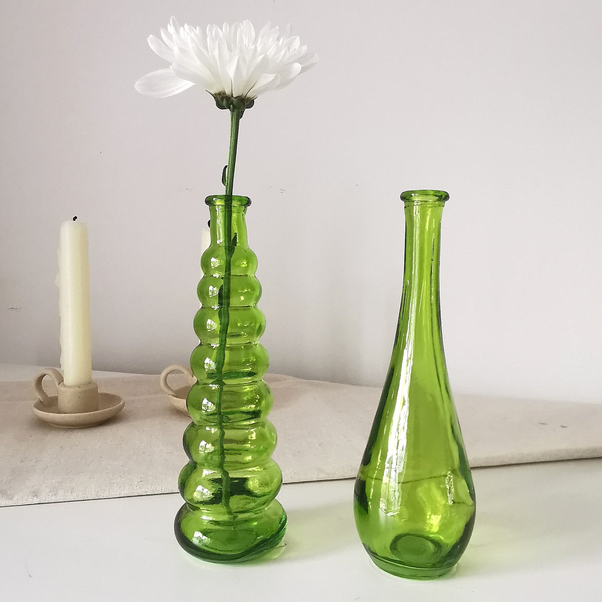 Tall Silhouette  Glass Vases Assortment Set of 2