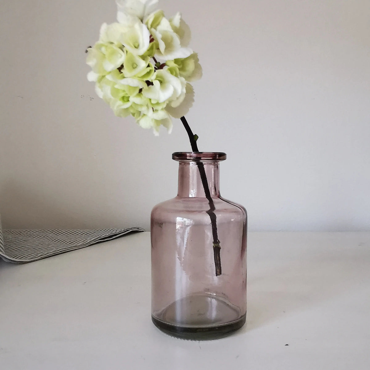 Glass Short Vase UK – Coloured Glass Bottle Vase   Handcrafted Sustainable Living  Almasea