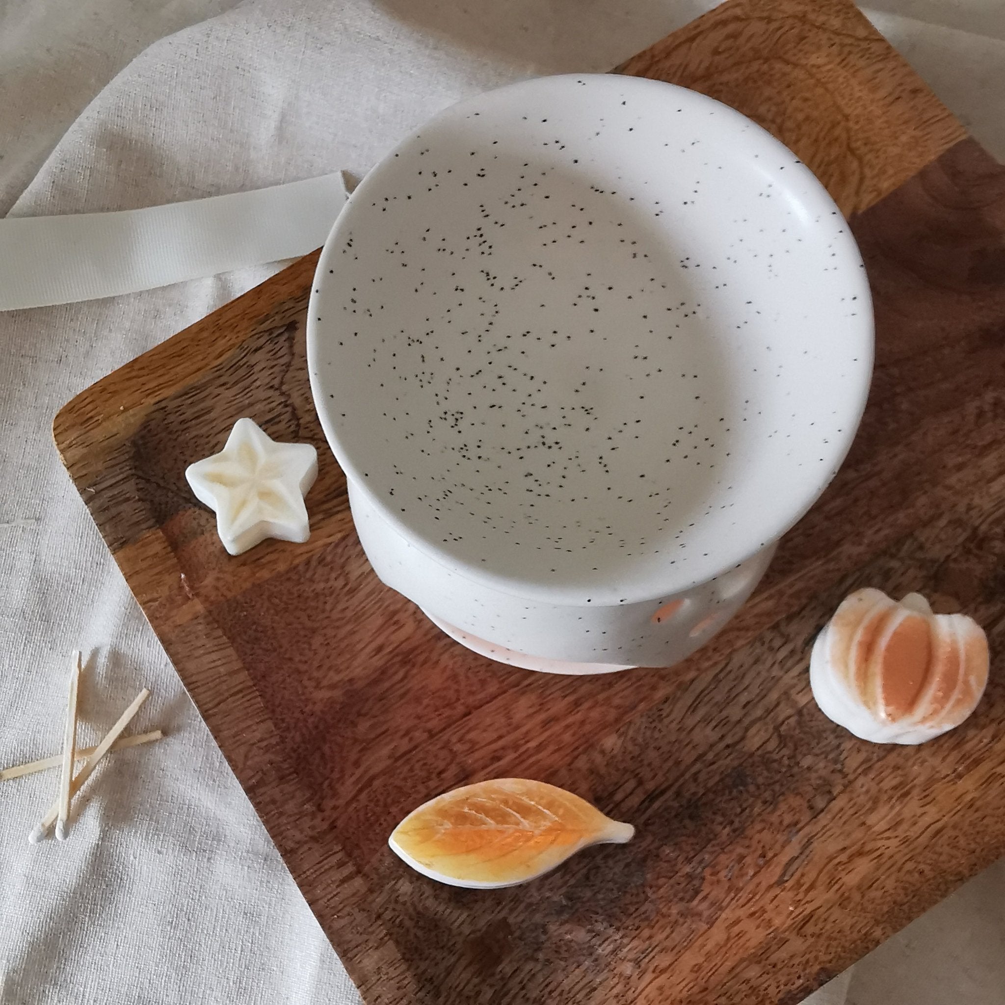 Aqua Green & Stone Speckled Wax Melt Warmer Oil Burner