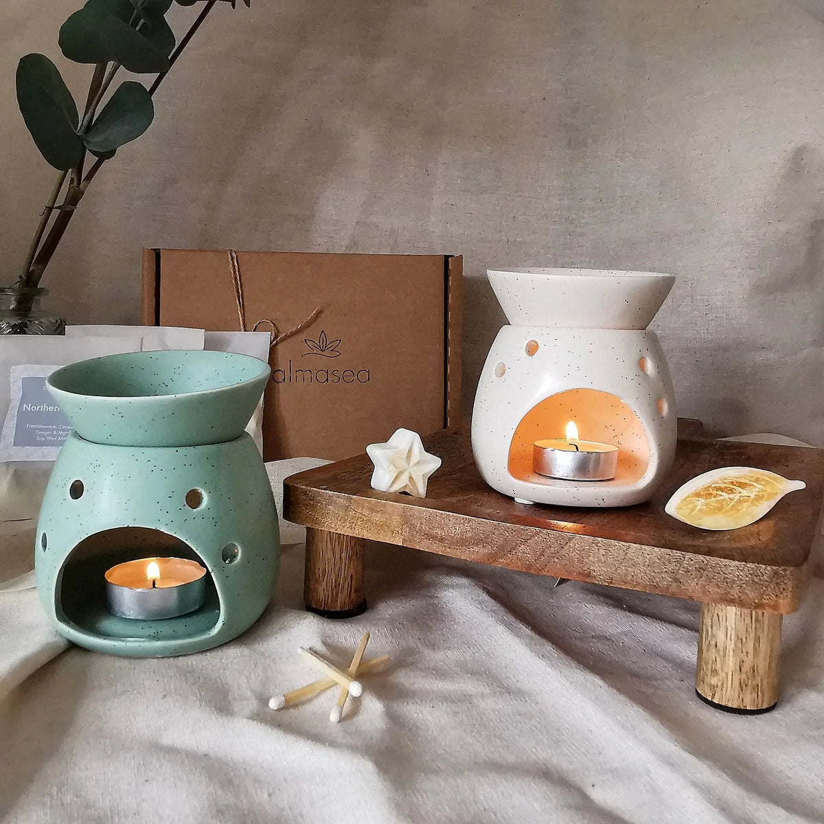 Speckled Wax Melt Burner – Removable Dish, Three Colours   Handcrafted Sustainable Living  Almasea