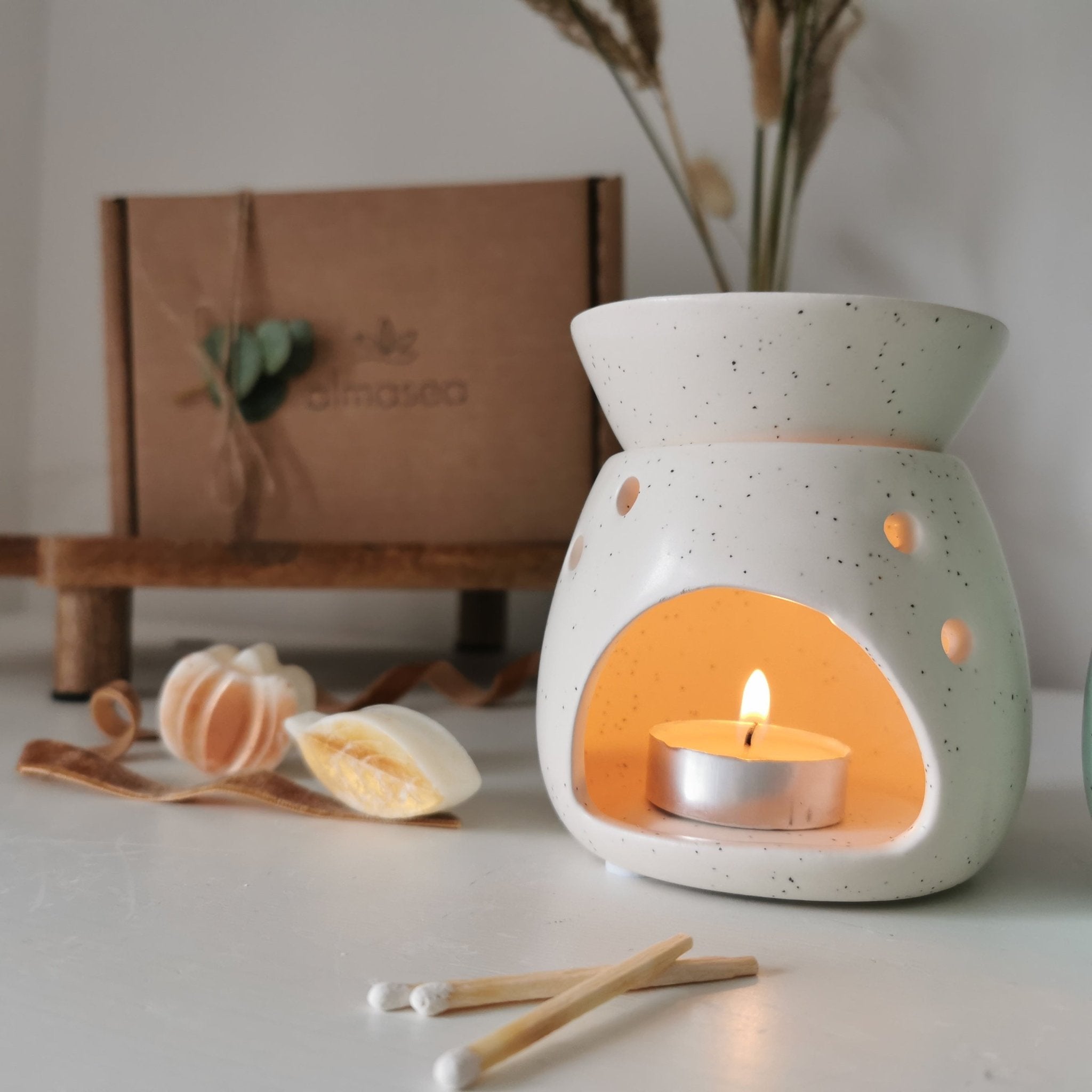 Aqua Green & Stone Speckled Wax Melt Warmer Oil Burner
