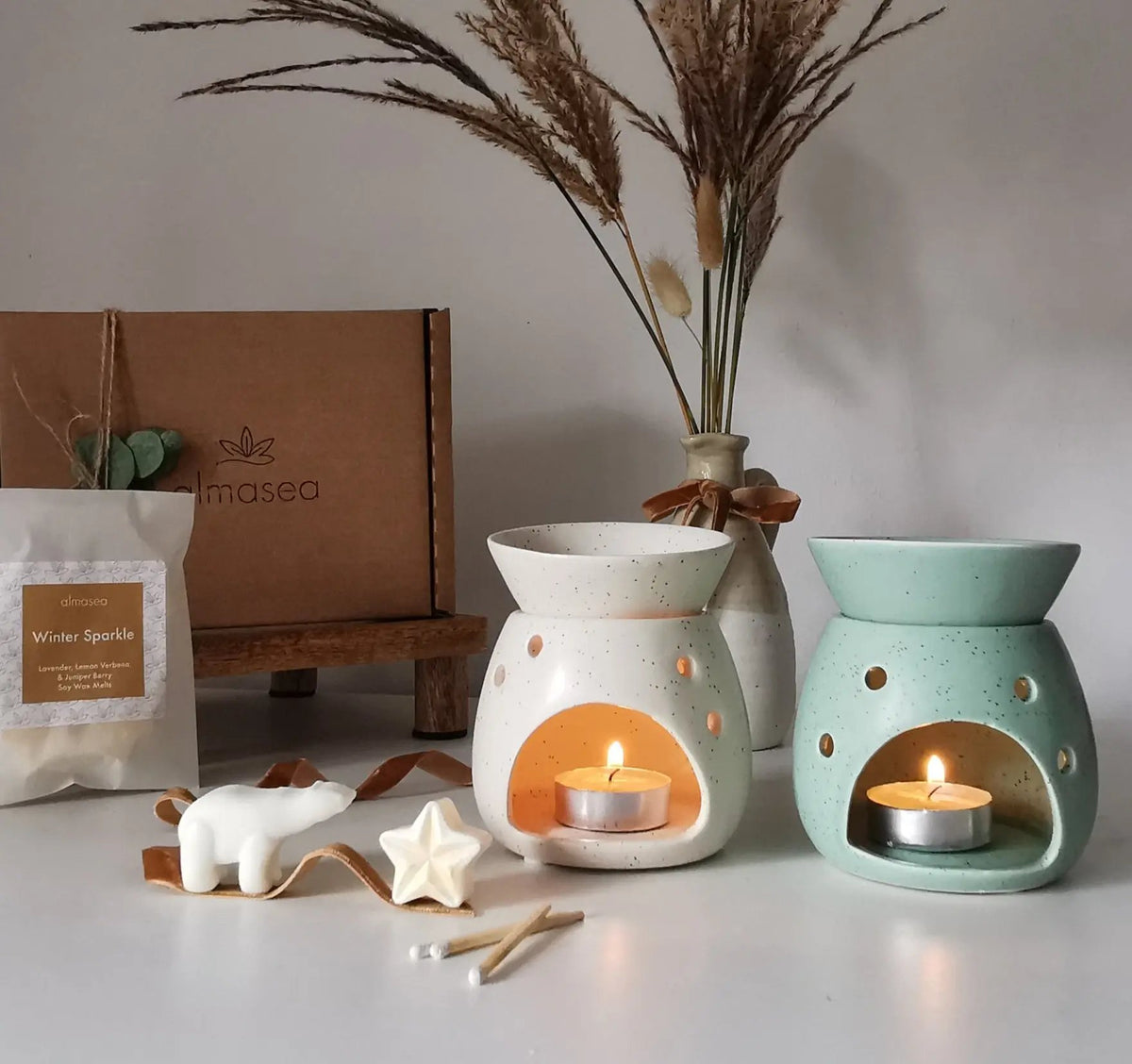 Speckled Wax Melt Burner – Removable Dish, Three Colours   Handcrafted Sustainable Living  Almasea