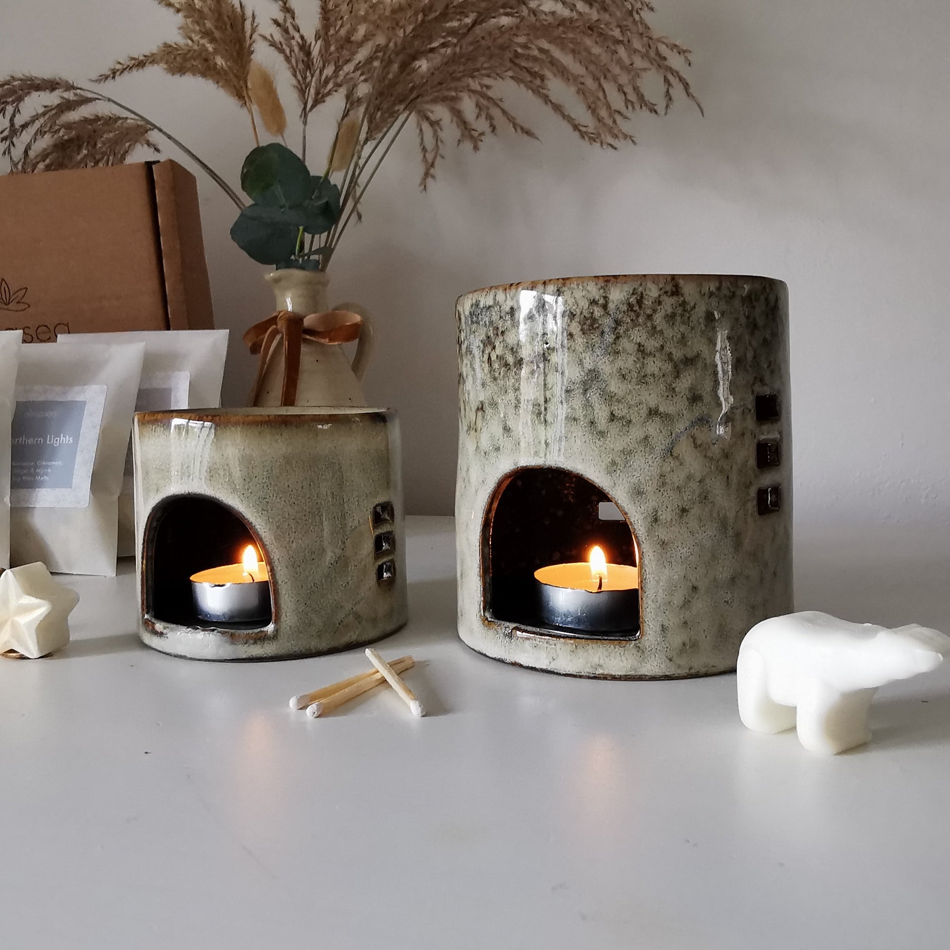 Reactive Glazed Speckled Wax Melt Burner