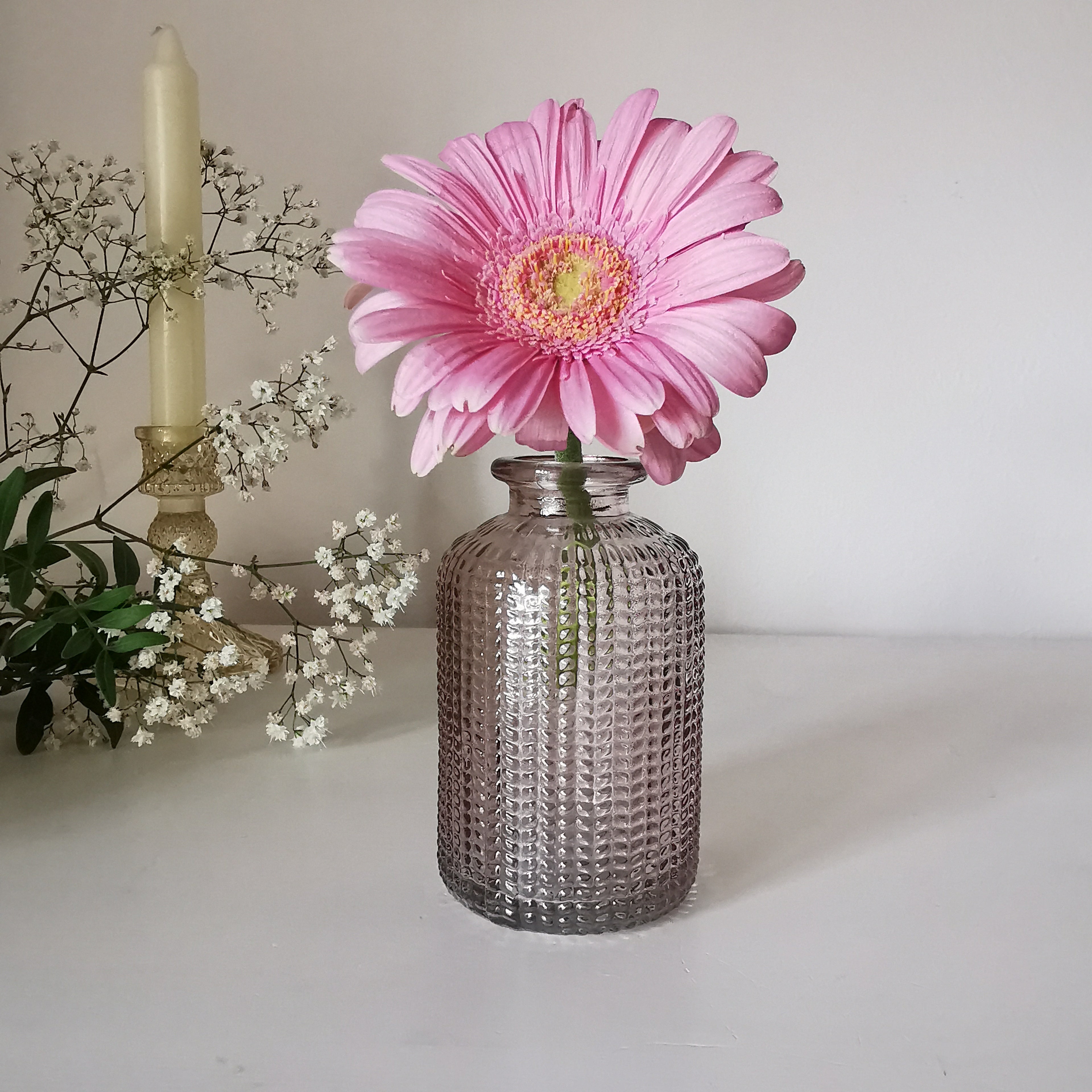 Little Glass Bottle Vases Jars Single Stem 10cm
