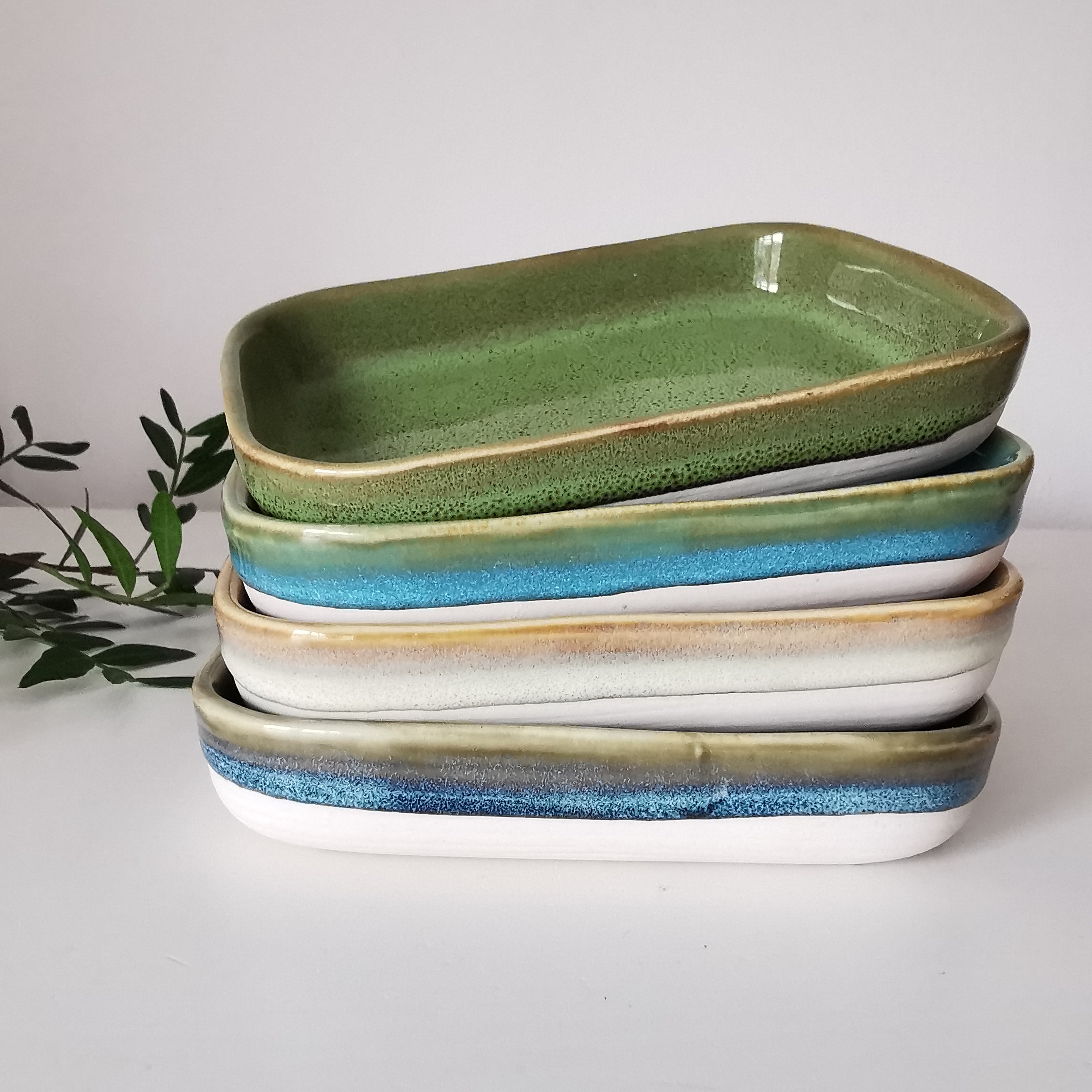 Reactive Glaze Soap Snack Dish