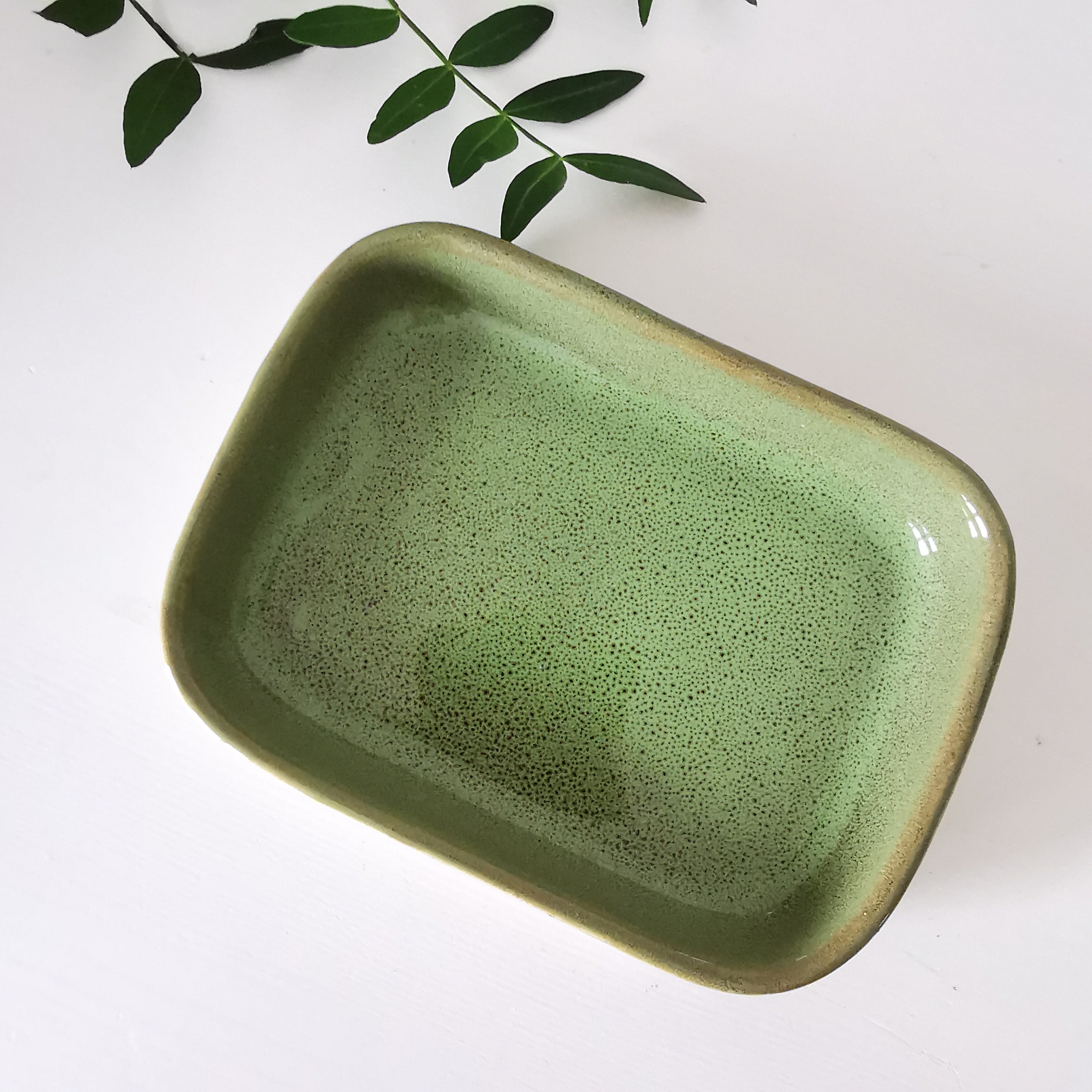 Reactive Glaze Soap Snack Dish