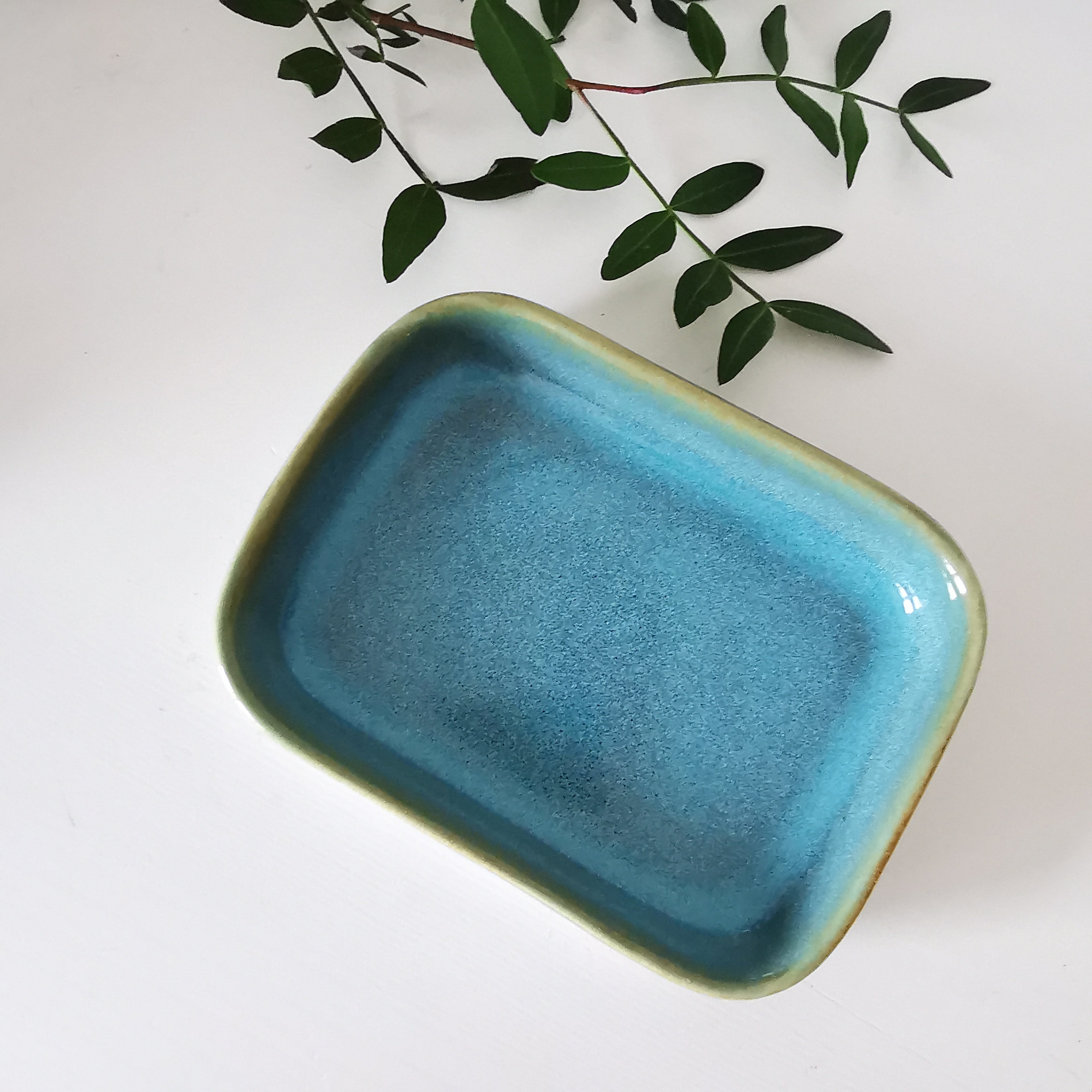 Reactive Glaze Soap Snack Dish