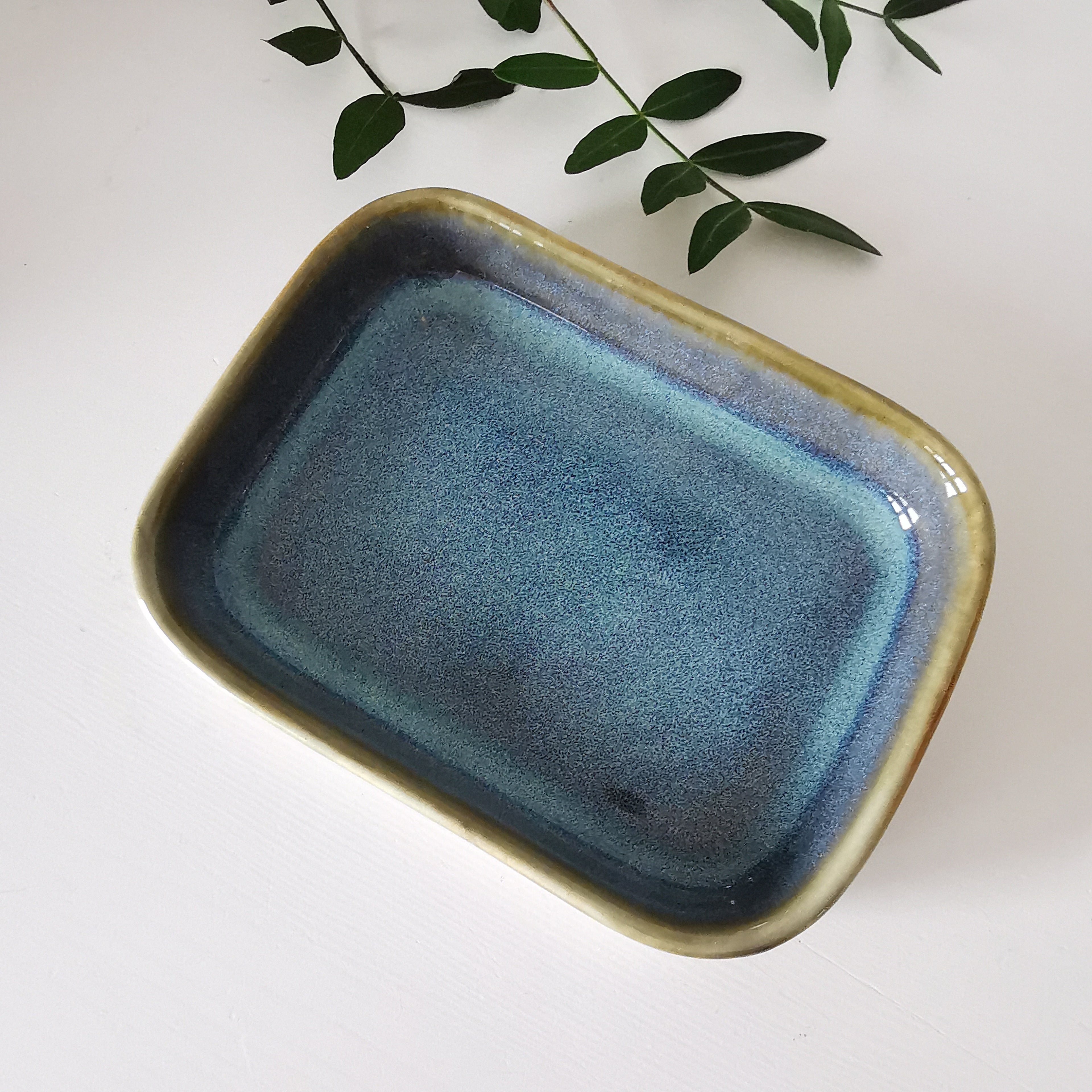 Reactive Glaze Soap Snack Dish