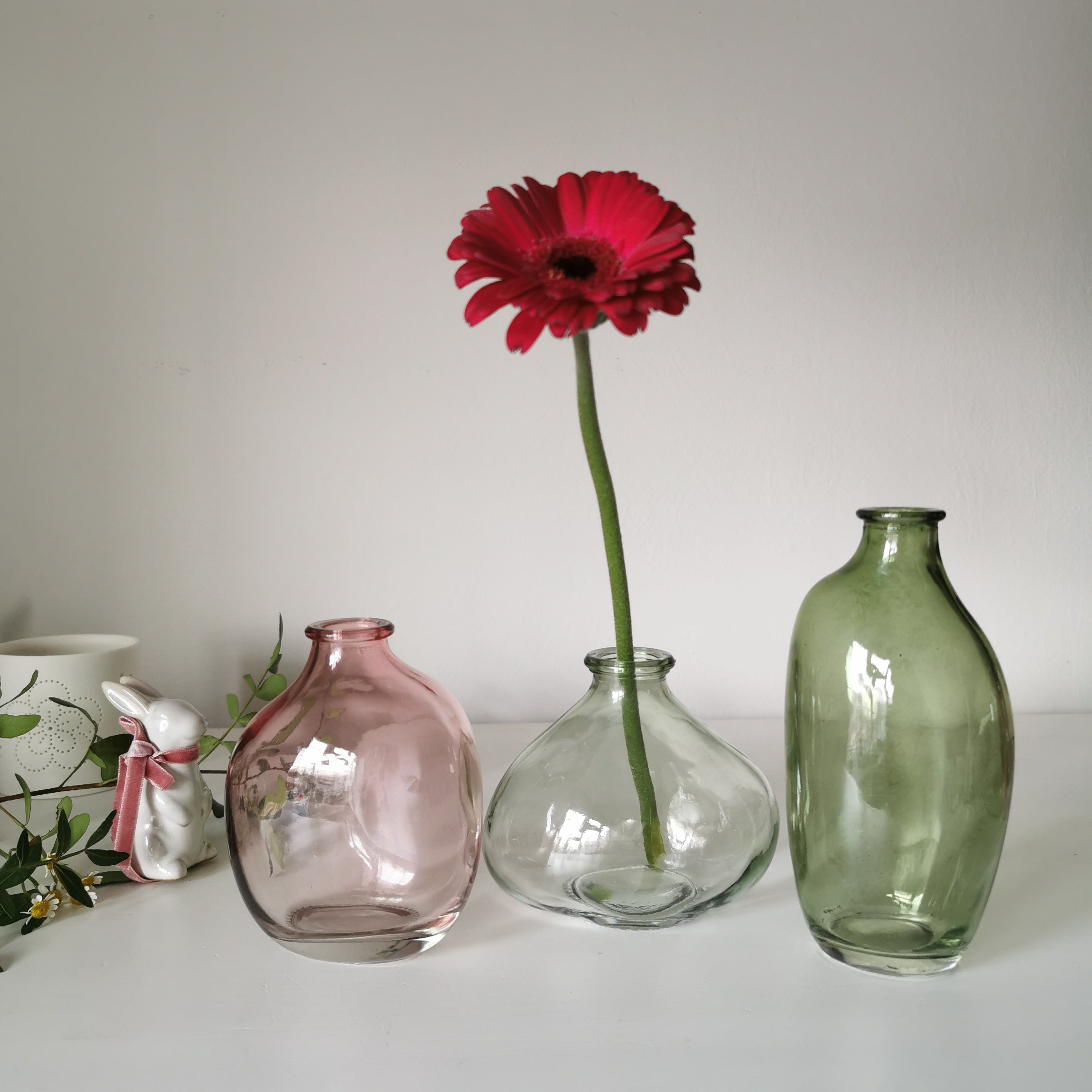 Organic Glass sculptural vases set of 3