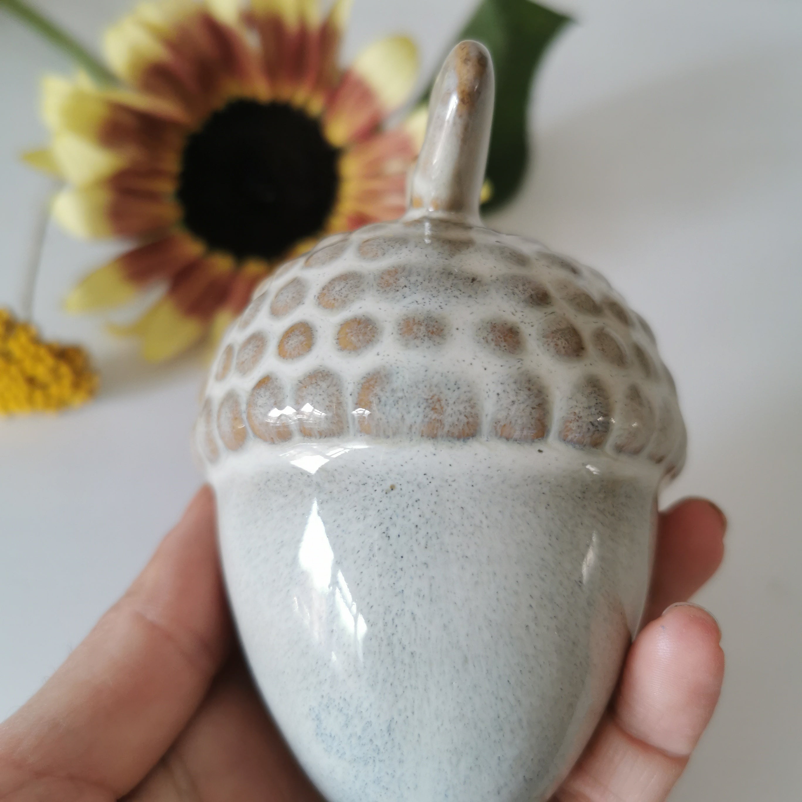 Rustic Acorn Home Decoration Set Reactive Glazed