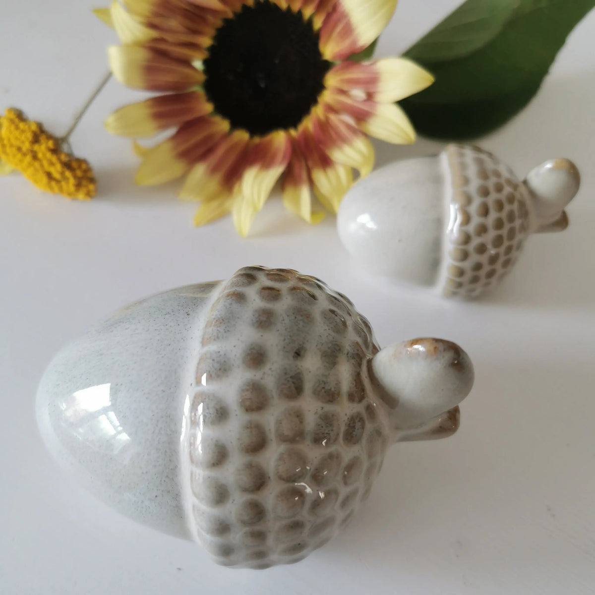 Acorn Decorations – Reactive Glaze Ceramic, Two Sizes   Handcrafted Sustainable Living  Almasea