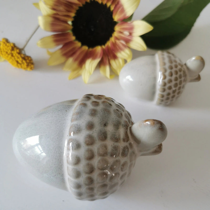 Acorn Decorations – Reactive Glaze Ceramic, Two Sizes   Handcrafted Sustainable Living  Almasea