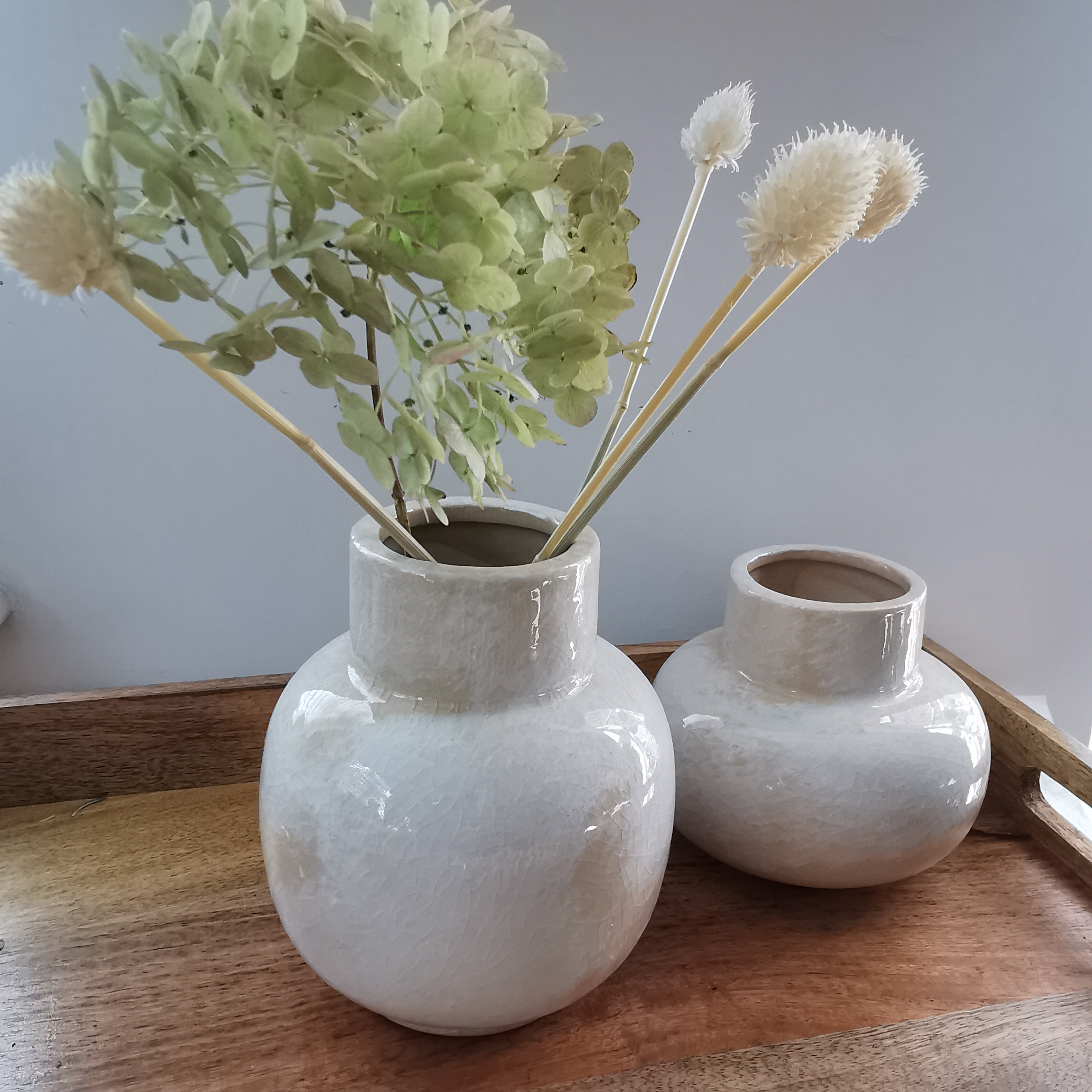 Marbled Ceramic Vase Autumn Decor 15cm