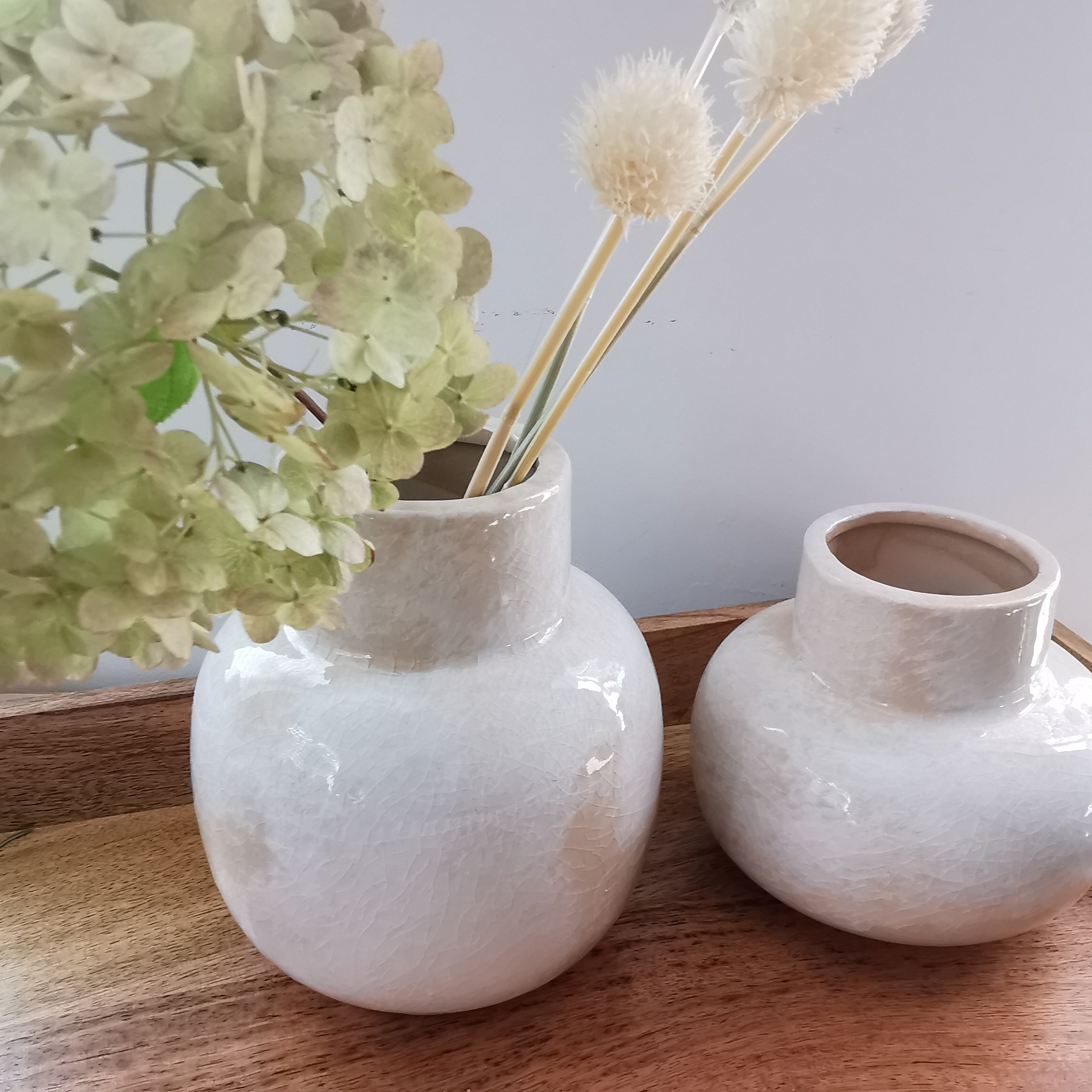 Marbled Ceramic Vase Autumn Decor 15cm