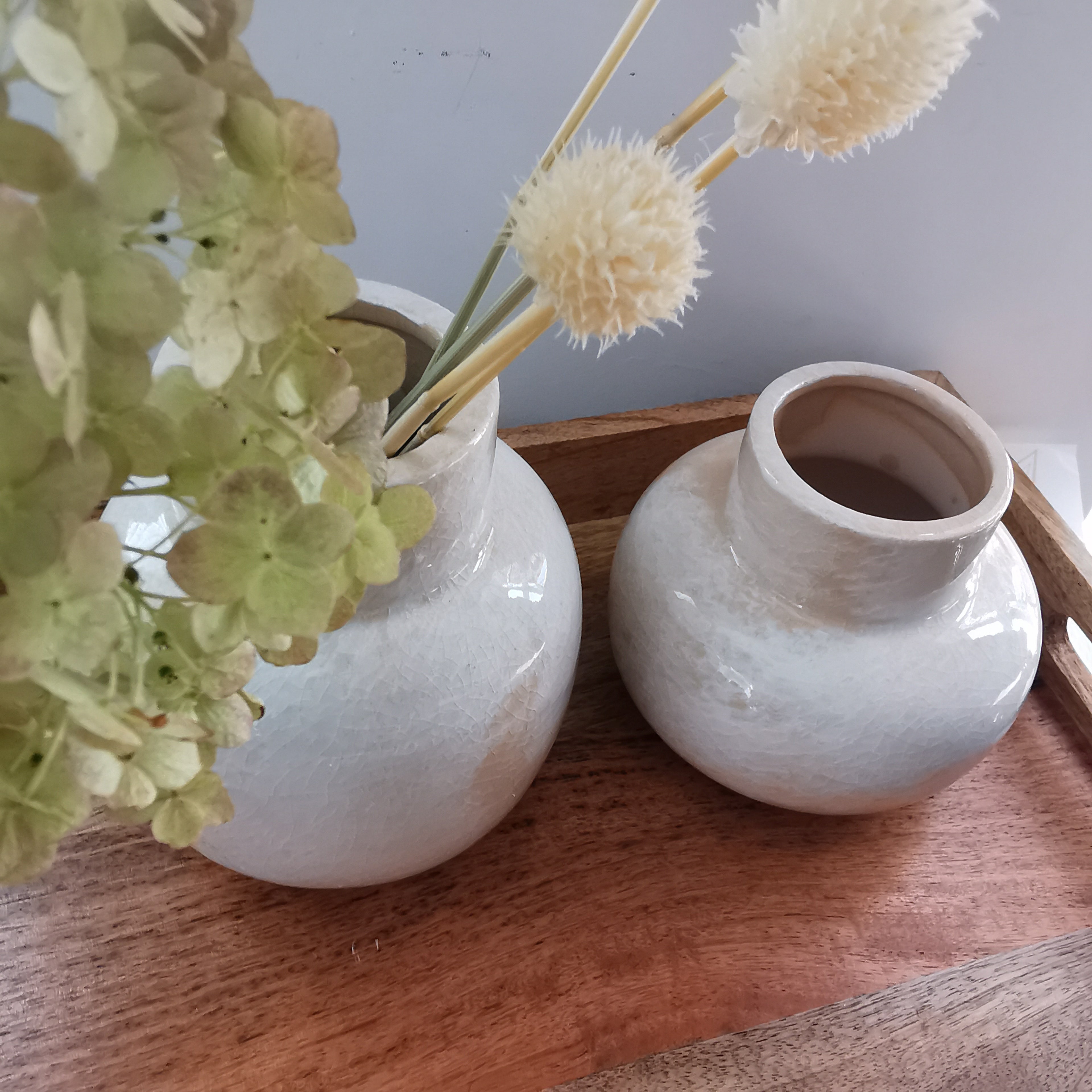 Marbled Ceramic Vase Autumn Decor 15cm