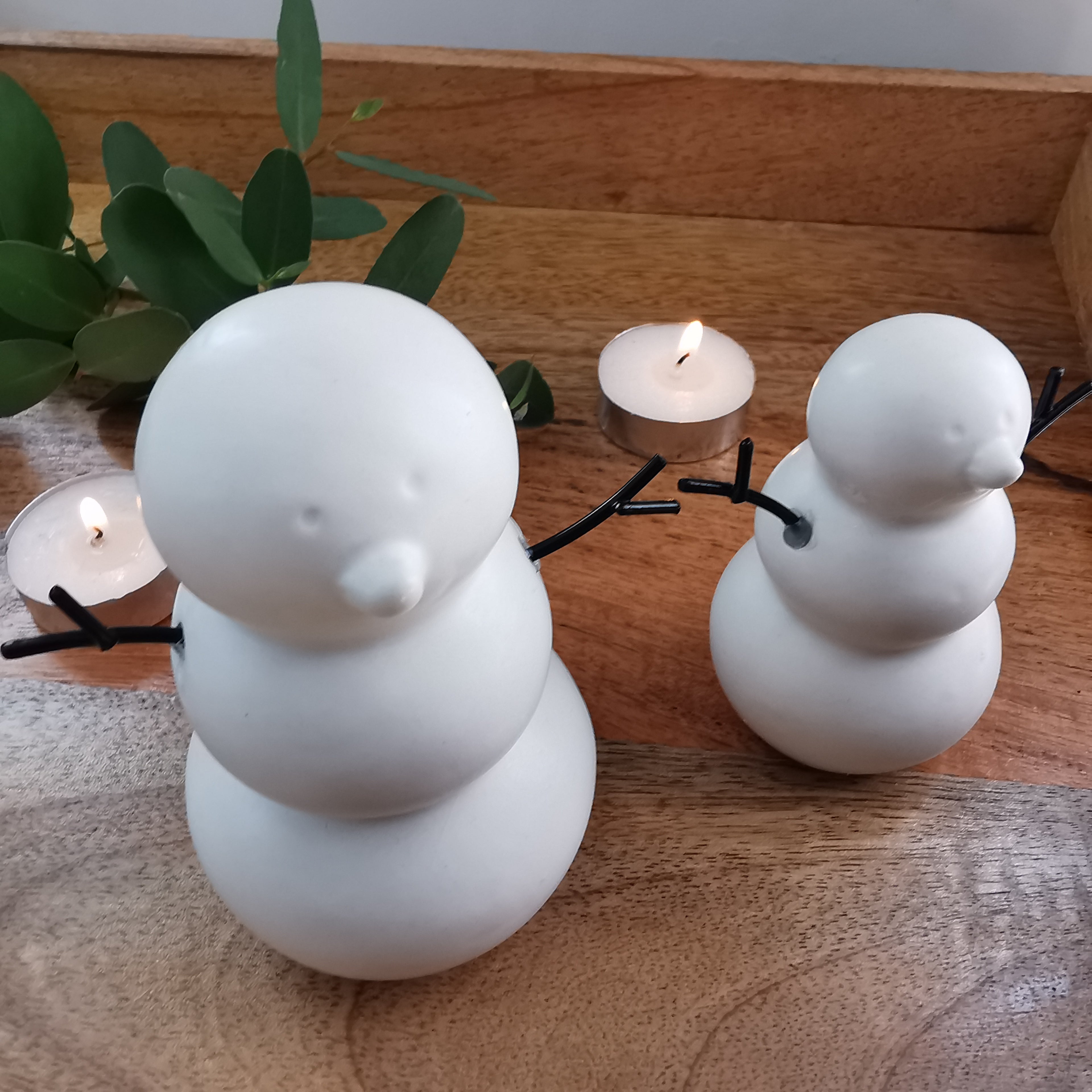 White Snowman Ceramic Festive Decoration