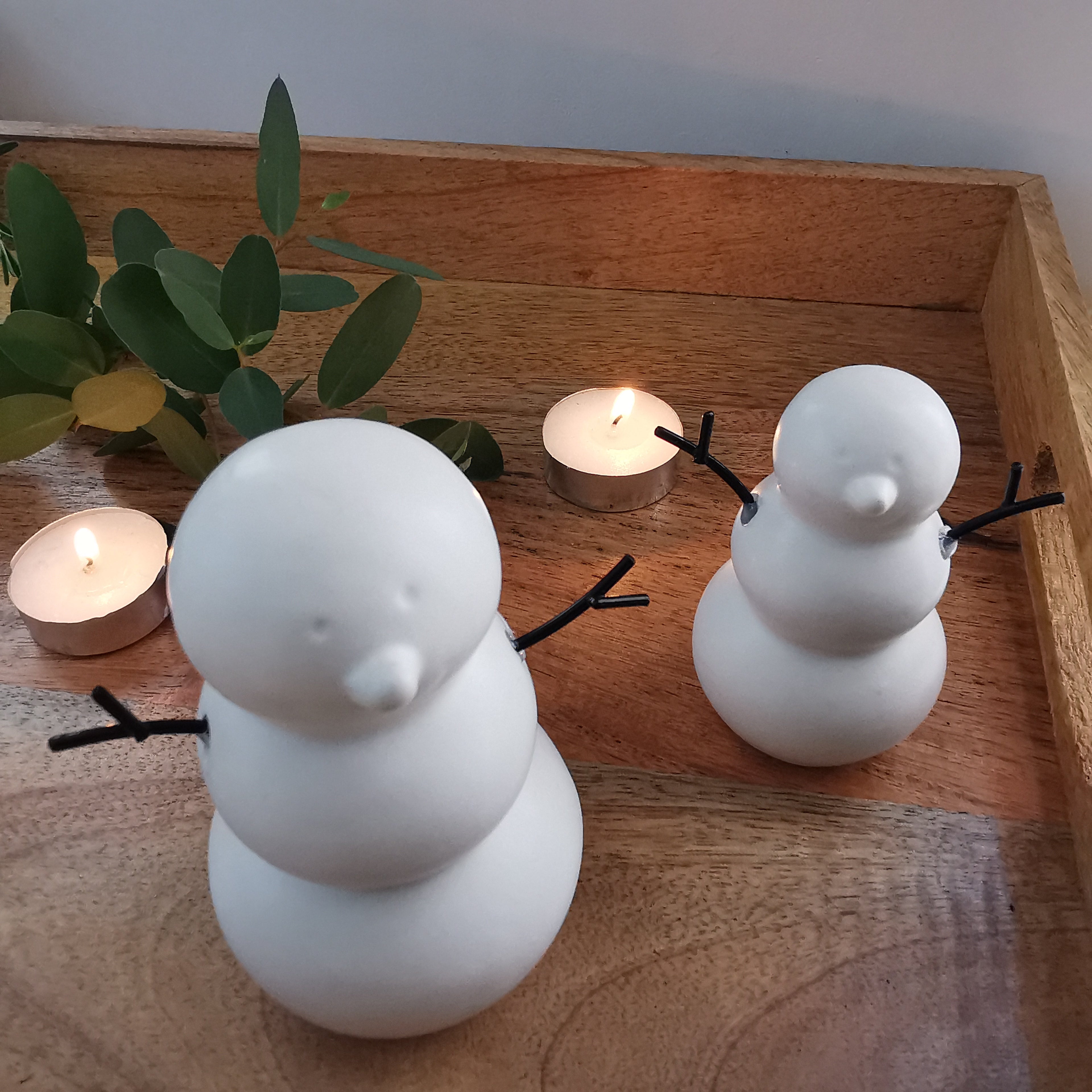 White Snowman Ceramic Festive Decoration
