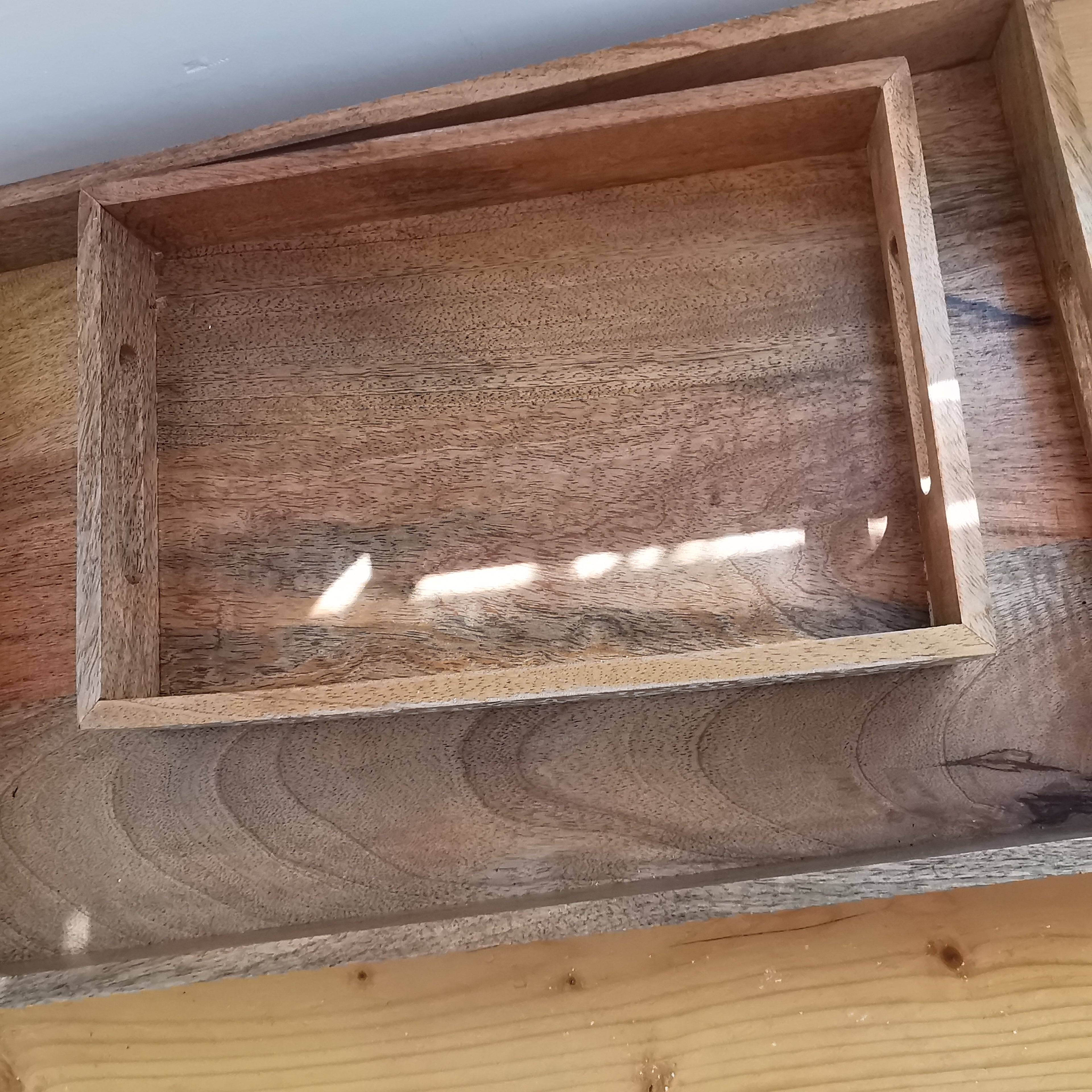 Wooden Trays with floral design Medium Large